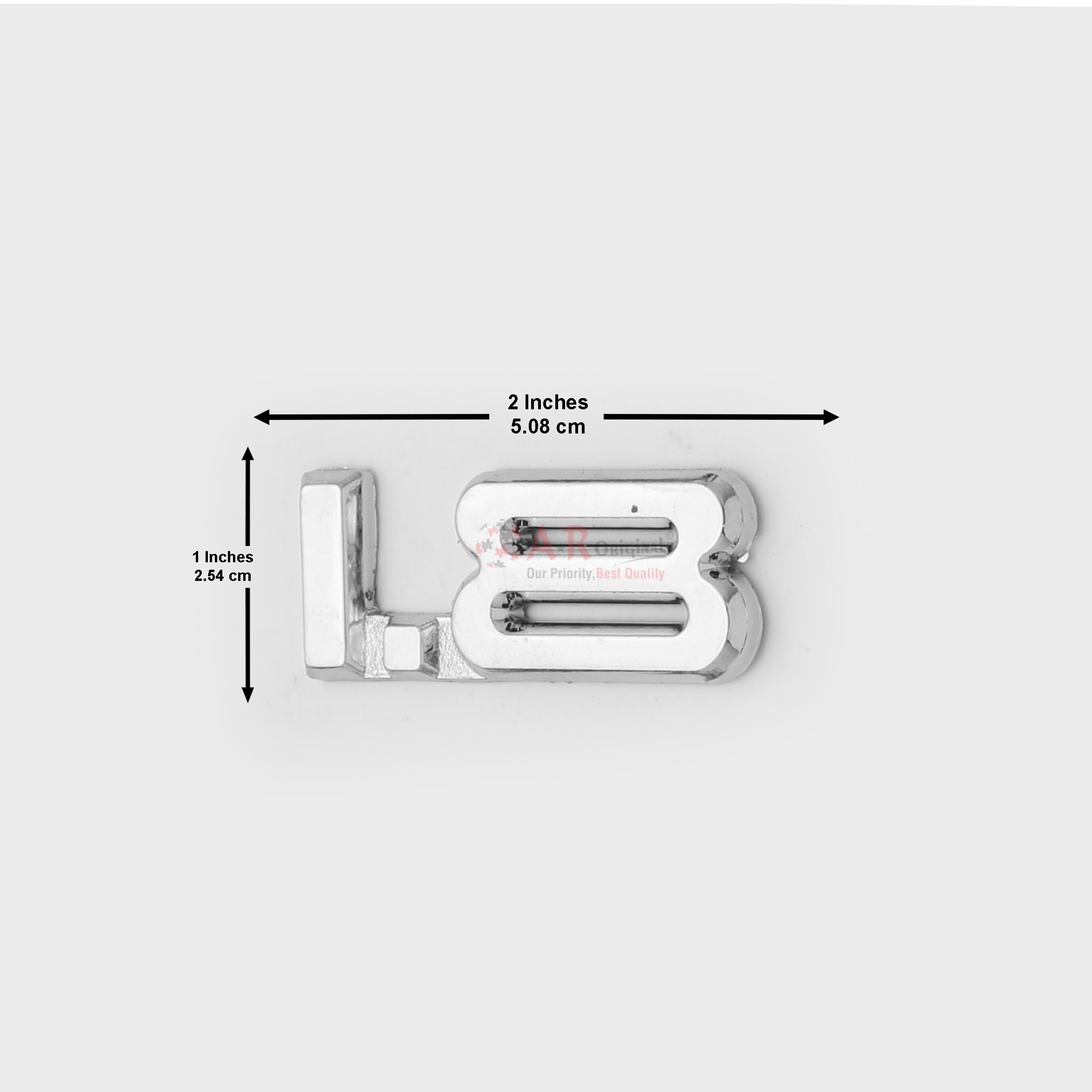 1.8 Emblem 1x2inch-2.5x5cm Chrome LC Badge