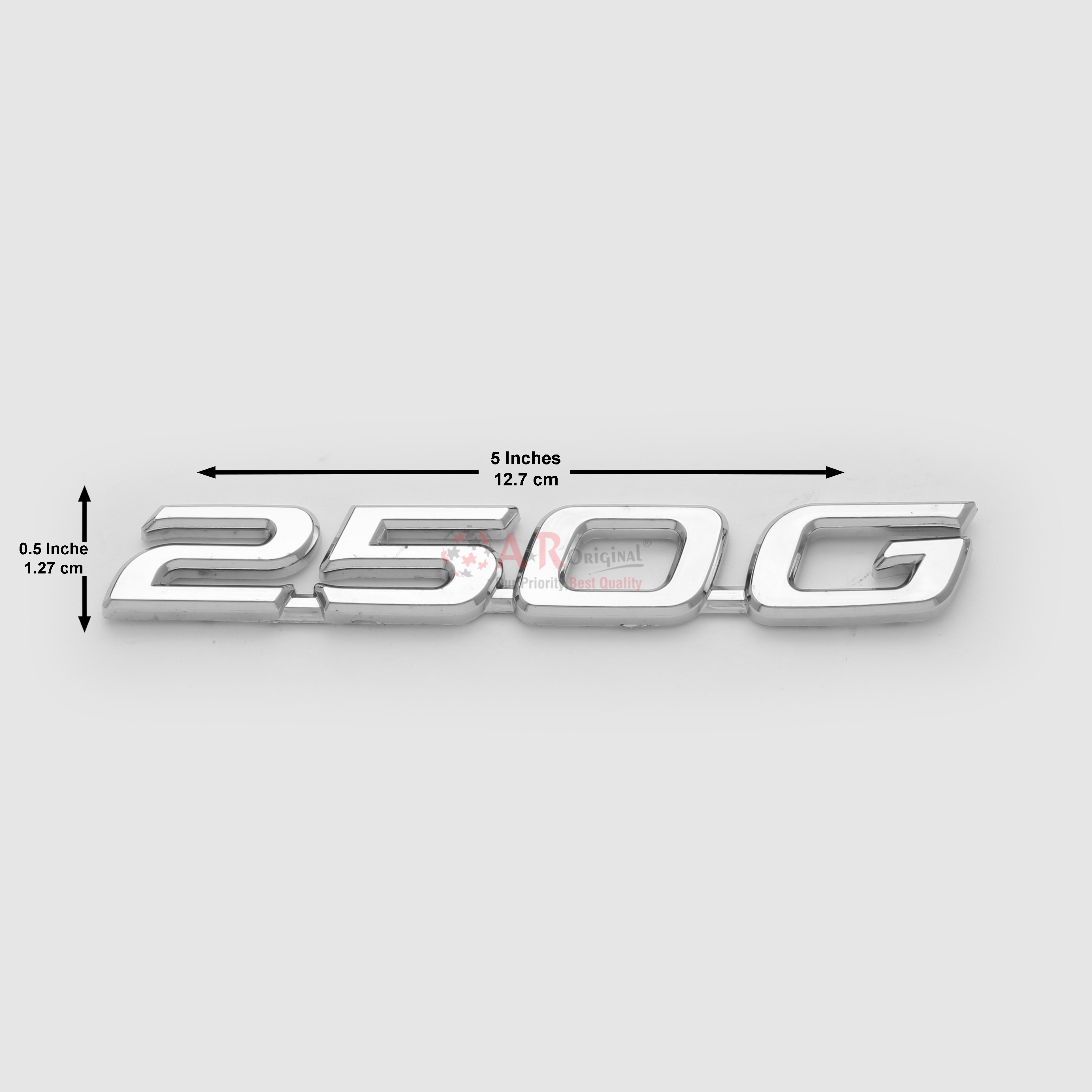 250G Emblem 0.5x5inch-1.25x12.5cm (MarkX) Chrome LC Badge