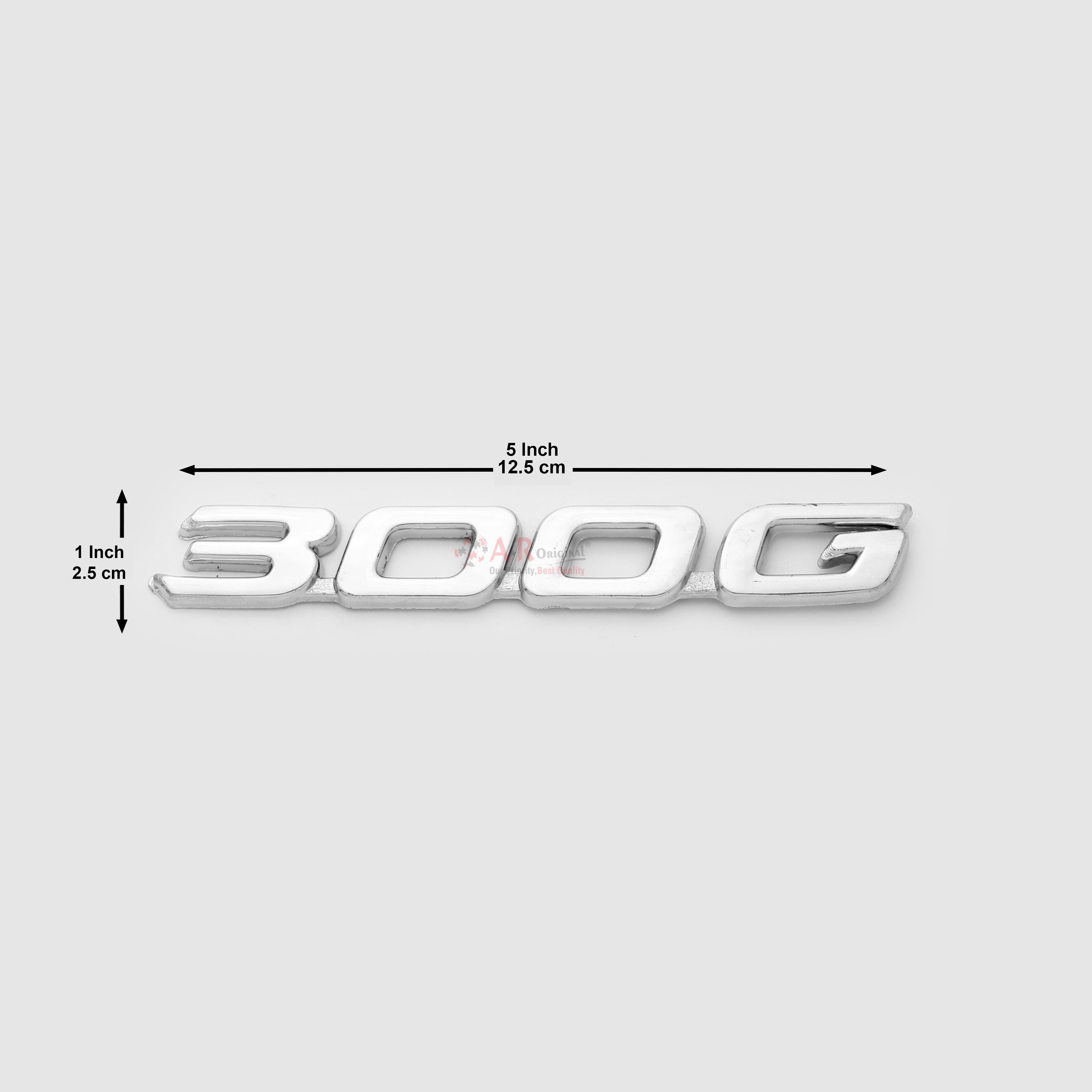 300G Emblem 0.7x5inch-1.25x12.5cm (MarkX) Chrome LC Badge
