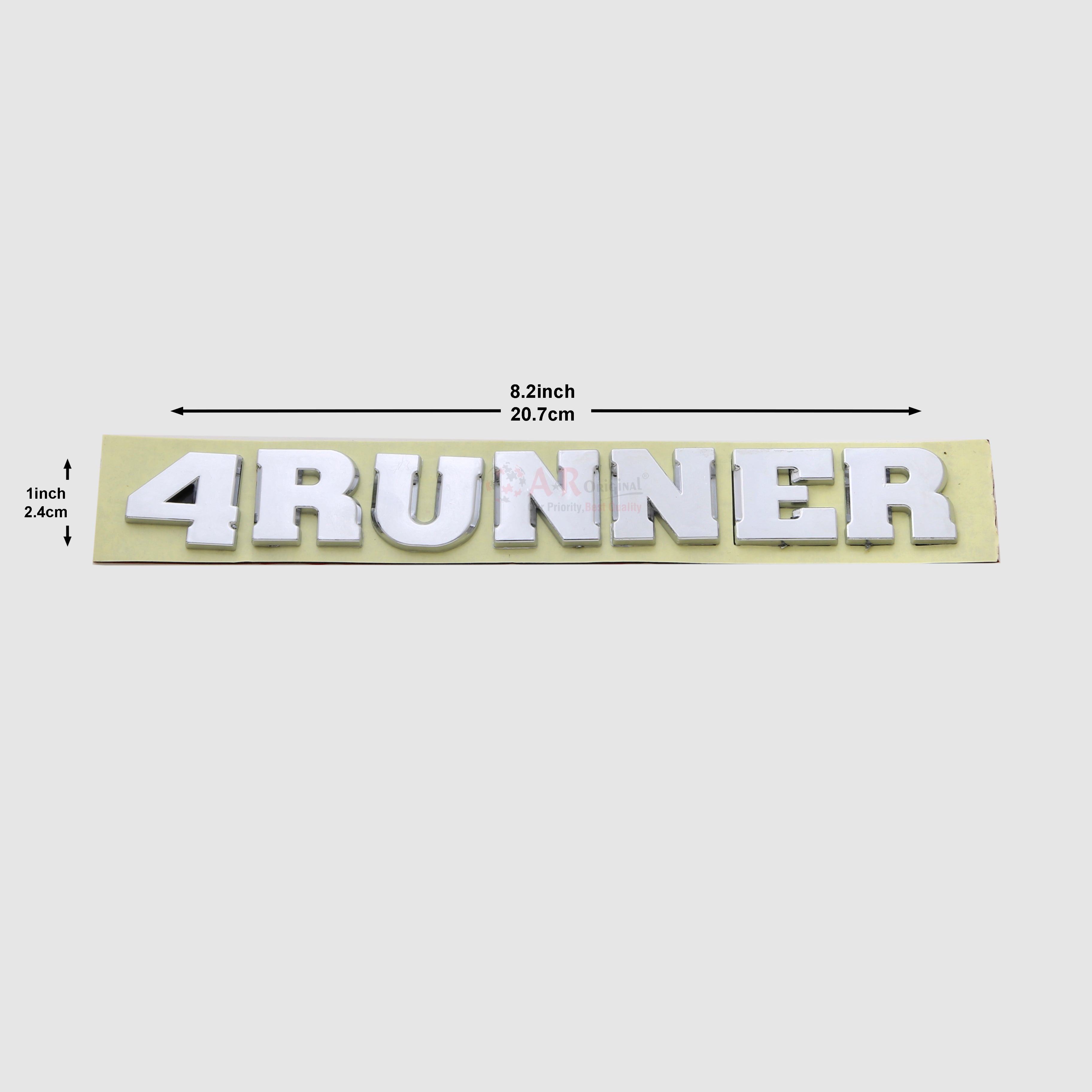 4Runner Emblem Separate Alpha 1.2x8.2inch,2.5x21cm Chrome IP Badge