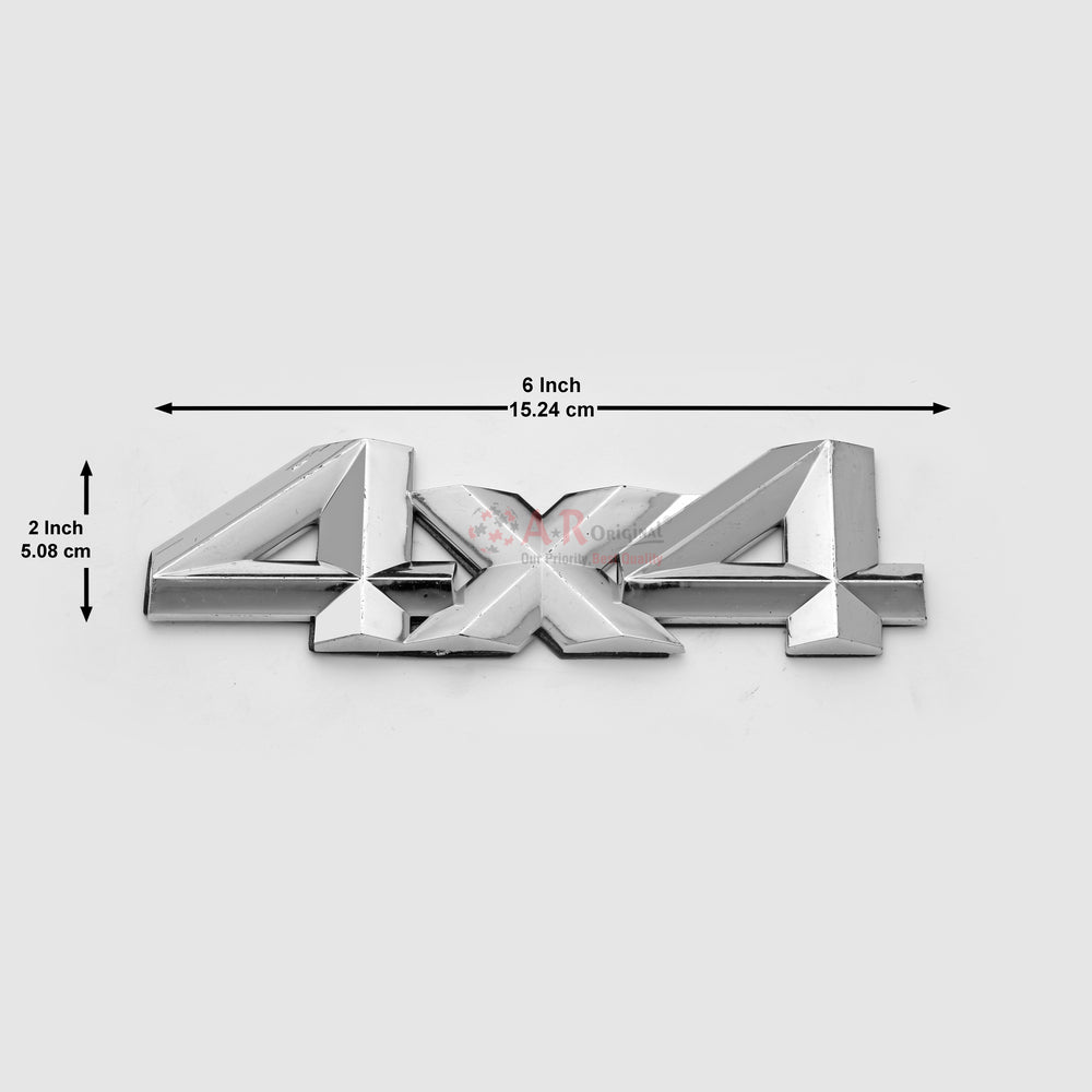 4X4 Emblem 2x6inch-5x15cm Chrome IP Badge