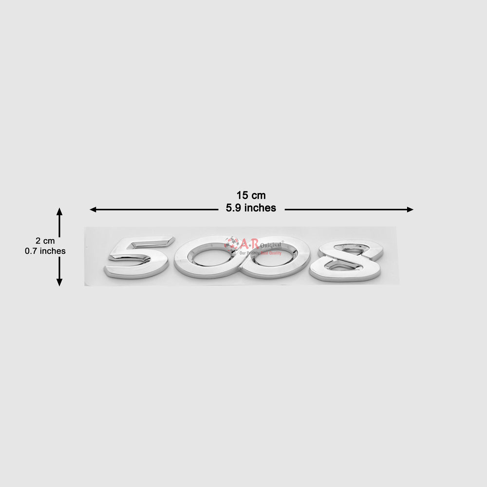 5008 Emblem Peugeot 2x14cm Chrome IP Badge