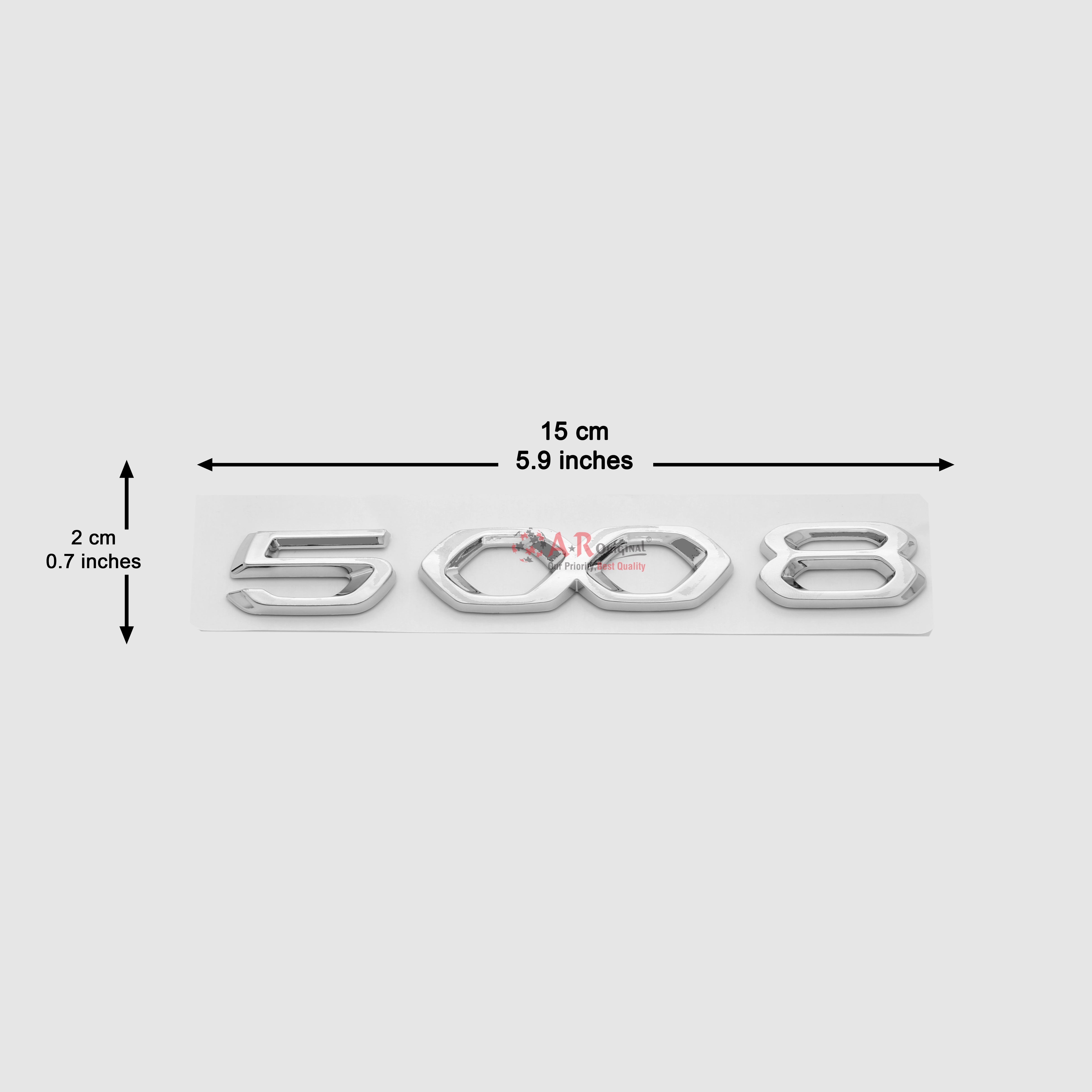 5008 Emblem Peugeot 2x15cm Chrome IP Badge