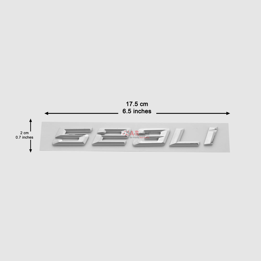 523Li Emblem BMW 2x17.5cm Chrome IP Badge