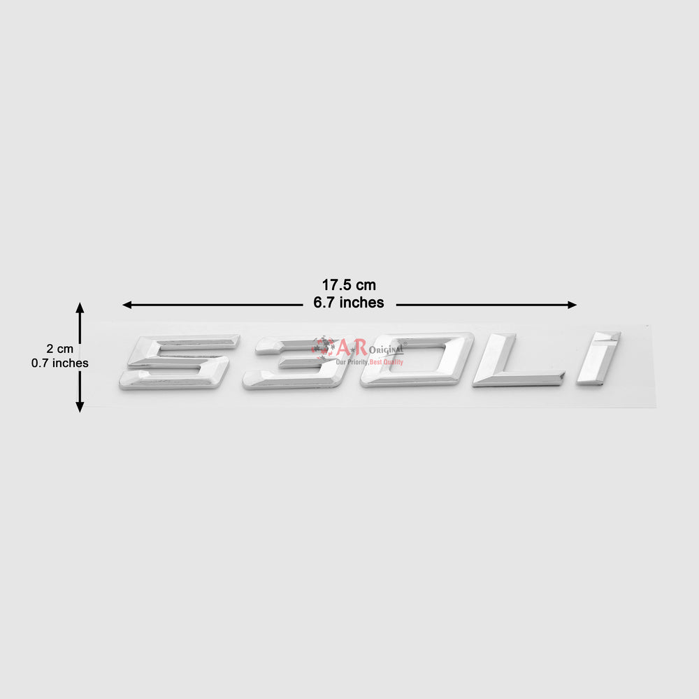 530Li Emblem BMW 2x17.5cm Chrome IP Badge