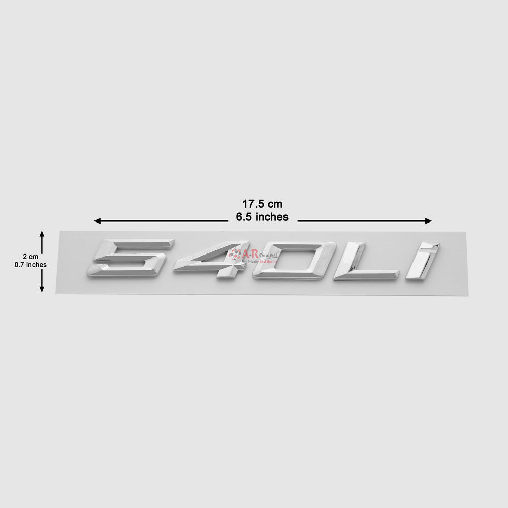 540Li Emblem BMW 2x17.5cm Chrome IP Badge