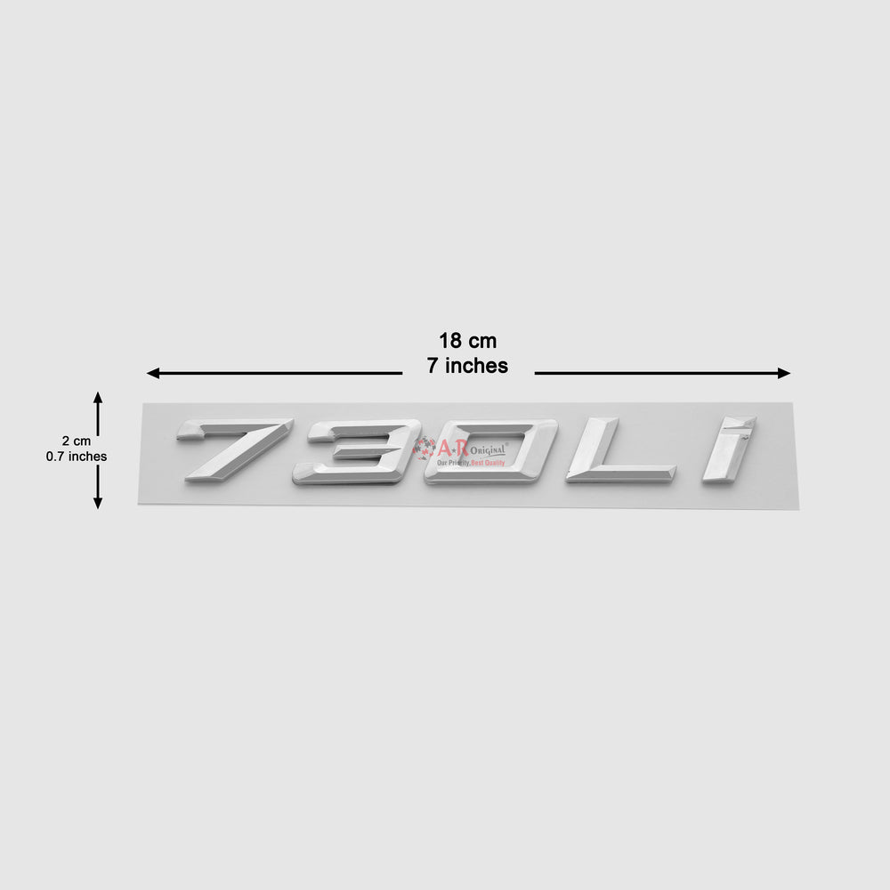 730Li Emblem BMW 2x18cm Chrome IP Badge