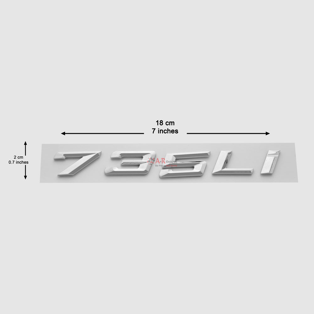 735Li Emblem BMW 2x18cm Chrome IP Badge