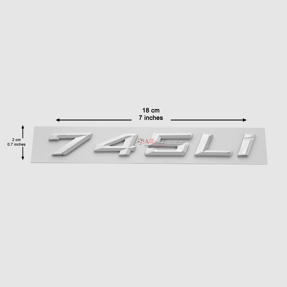 745Li Emblem BMW 2x18cm Chrome IP Badge