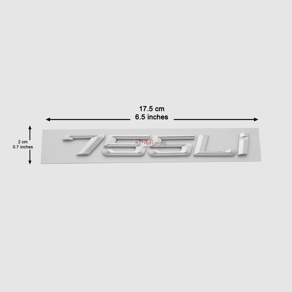 755Li Emblem BMW 2x18cm Chrome IP Badge