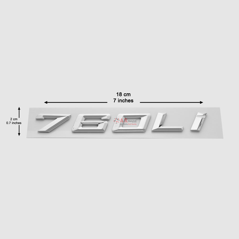 760Li Emblem BMW 2x18cm Chrome IP Badge