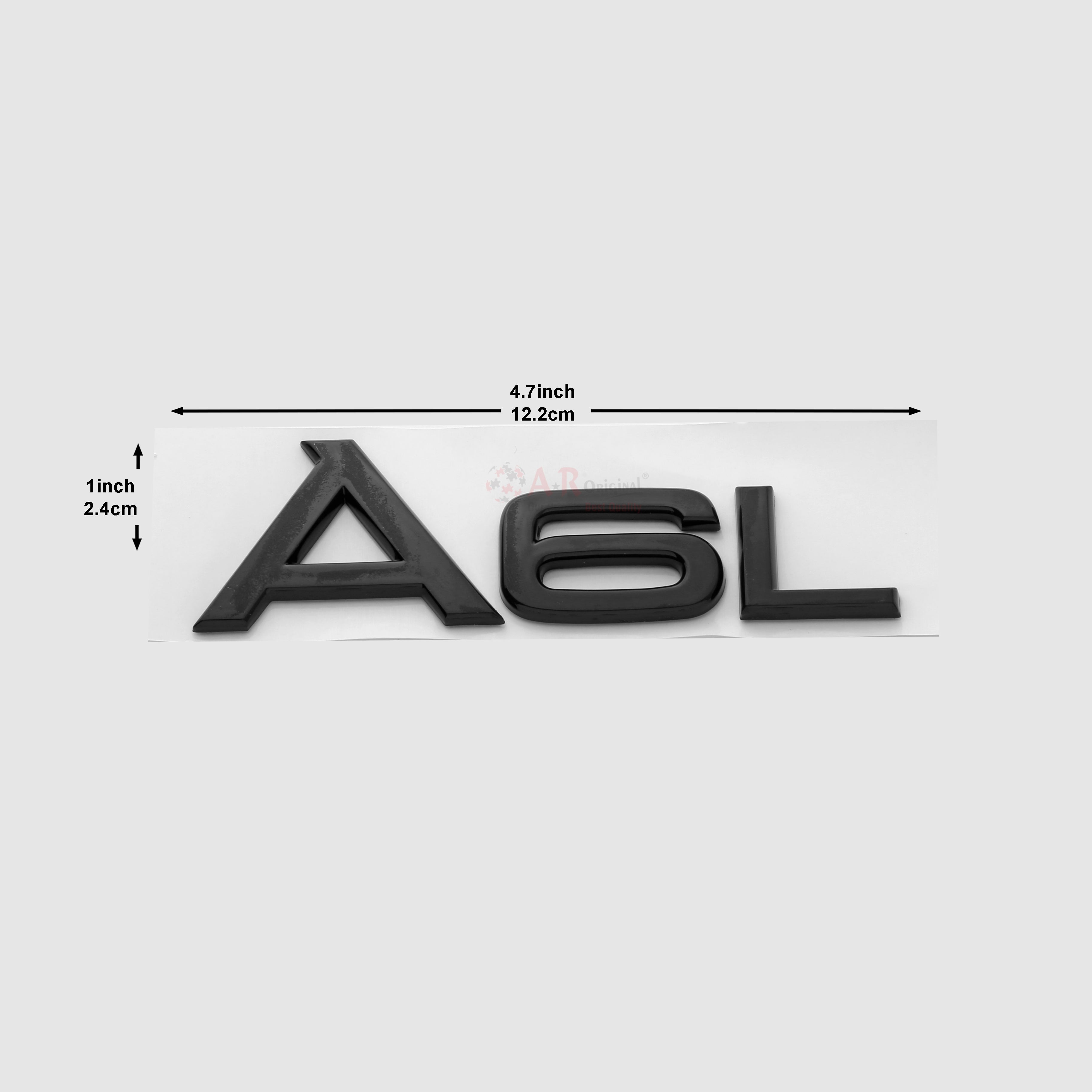 A6L Emblem Audi 1.5x4inch-4x11cm Black IP Badge