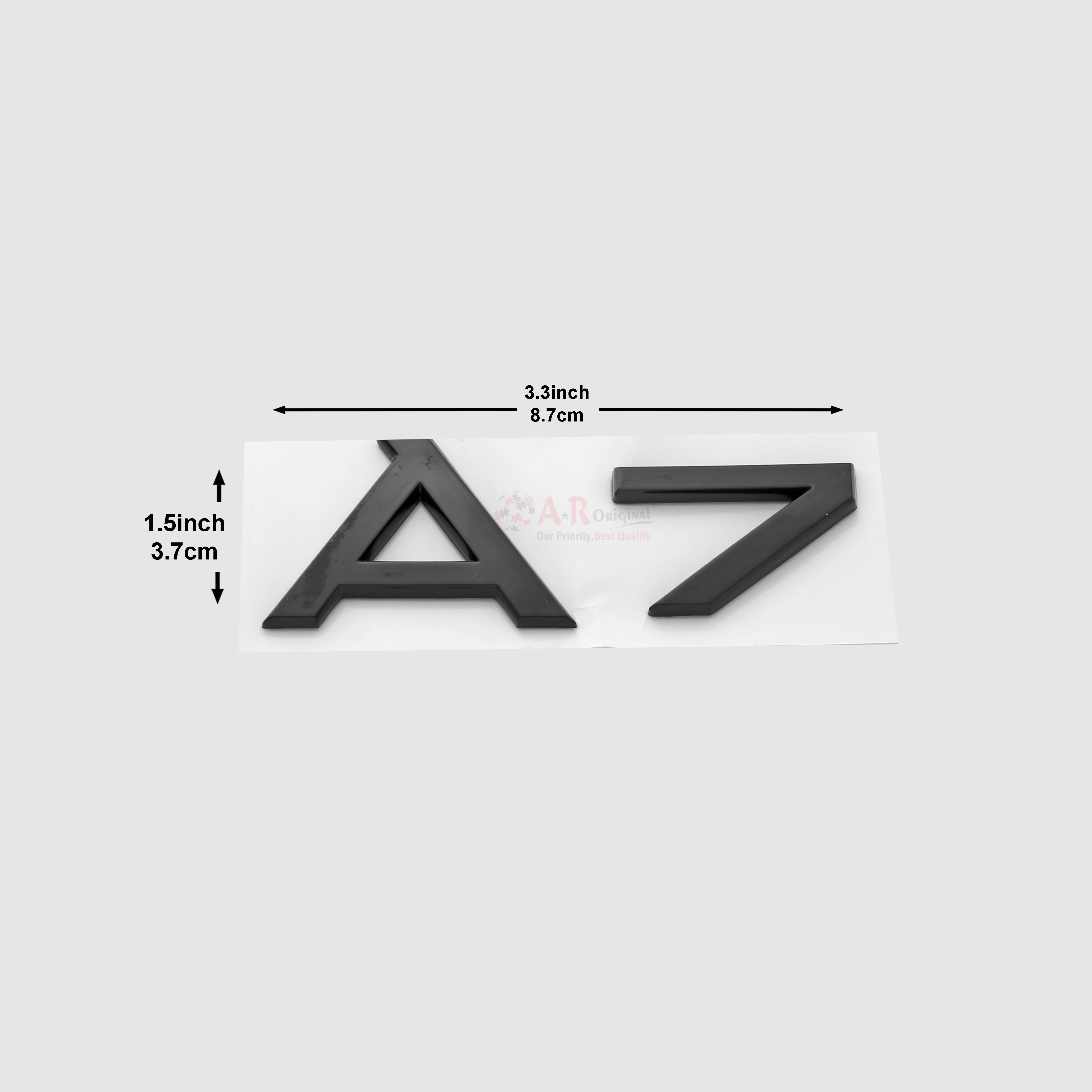 A7 Emblem Audi 1.5x3.5inch,3.5x8cm Black IP Badge