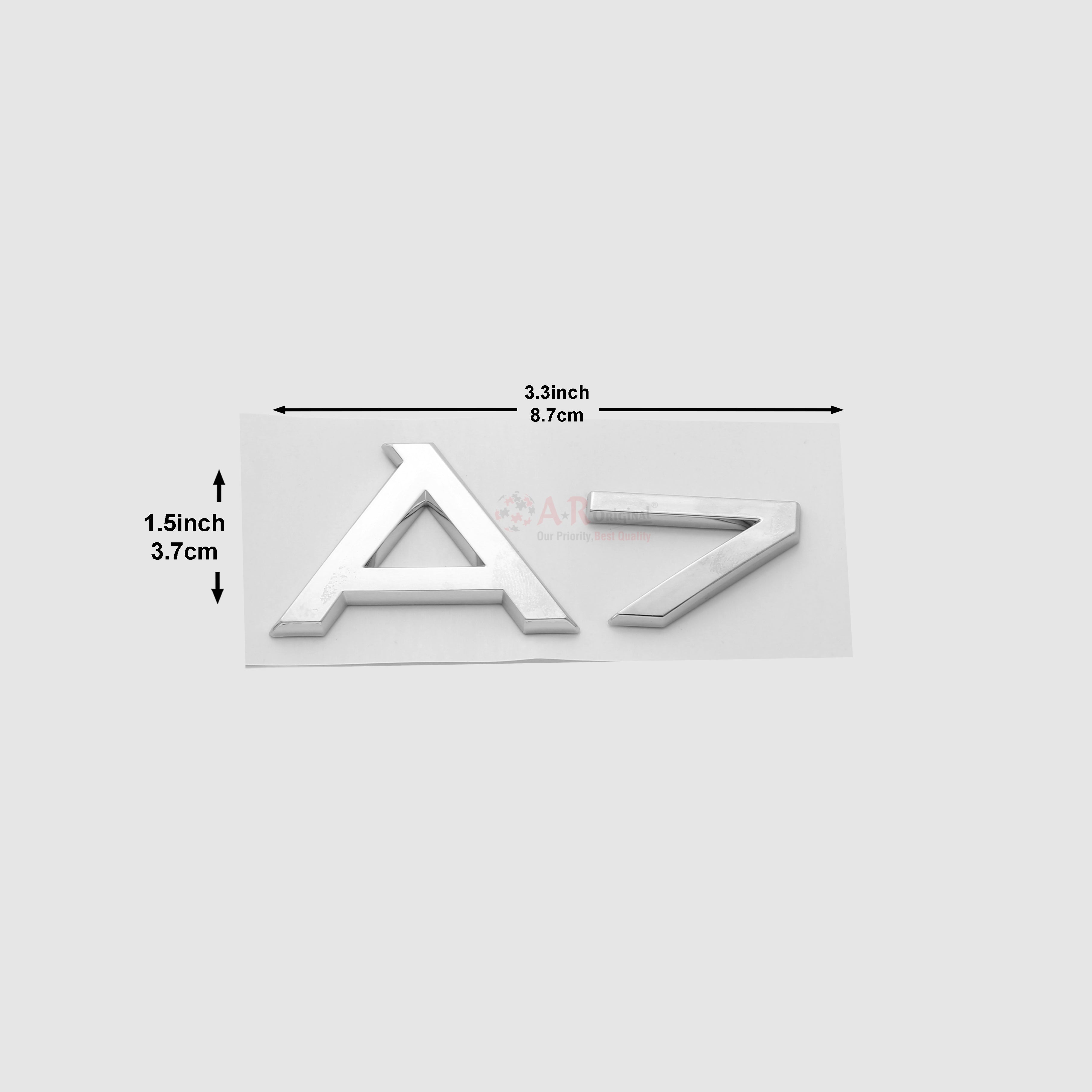 A7 Emblem Audi 1.5x3.5inch,3.5x8cm Chrome IP Badge