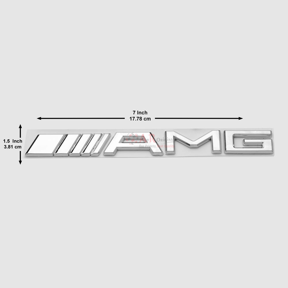 AMG Emblem Big (A) 1x7inch-3.5x18cm Chrome IP Badge