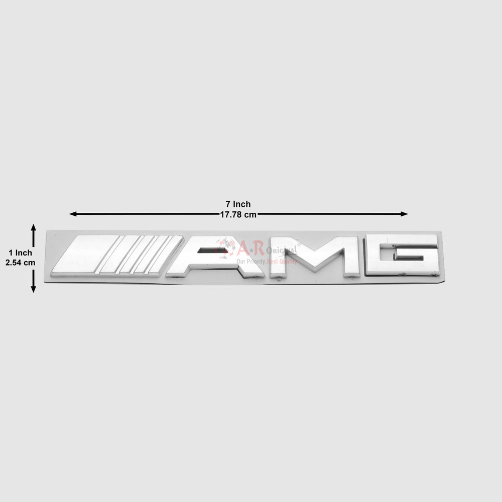AMG Emblem Big (B) 1x7inch-3x17cm Chrome IP Badge