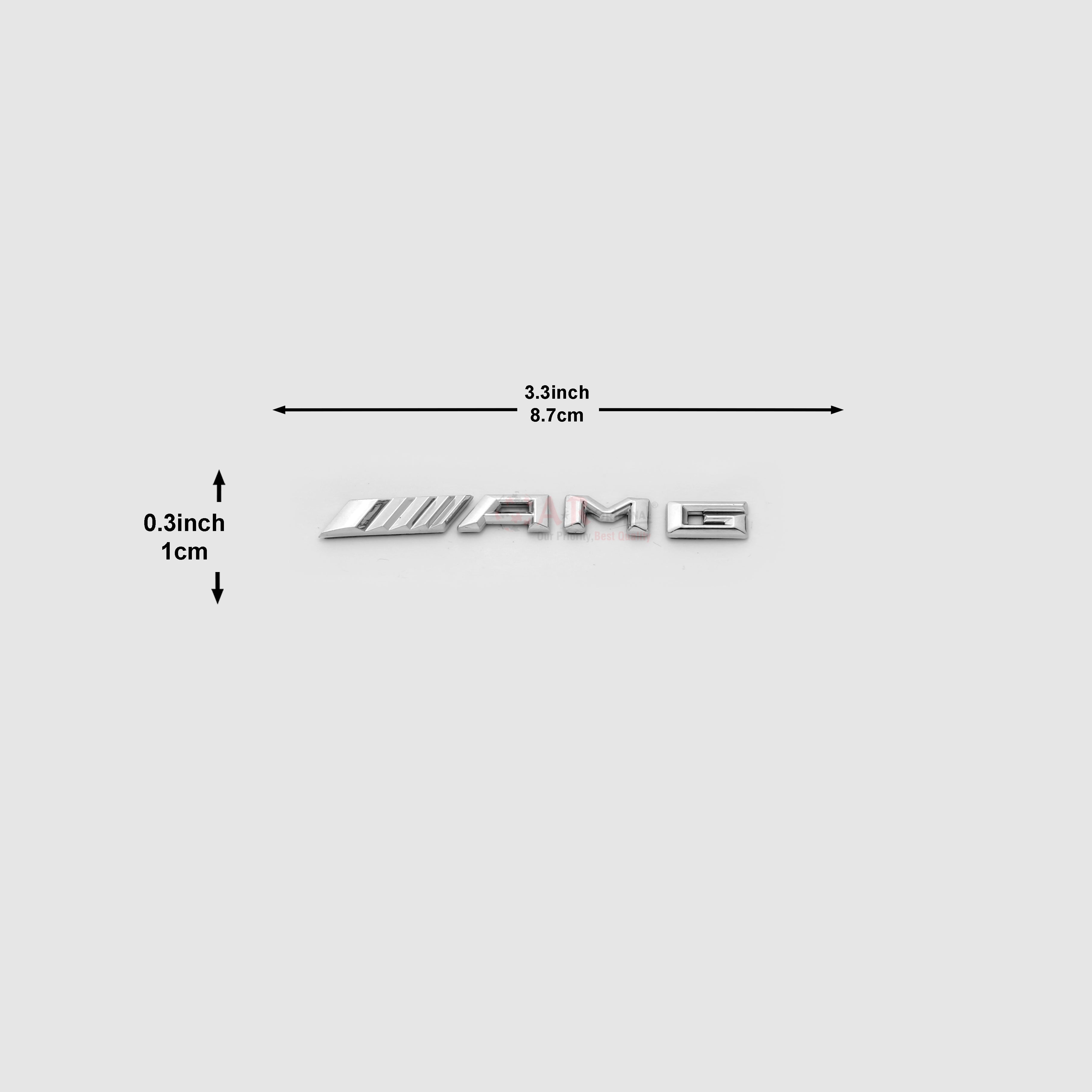 AMG Emblem Small 0.3x3.3inch-1x9cm Chrome IP Badge