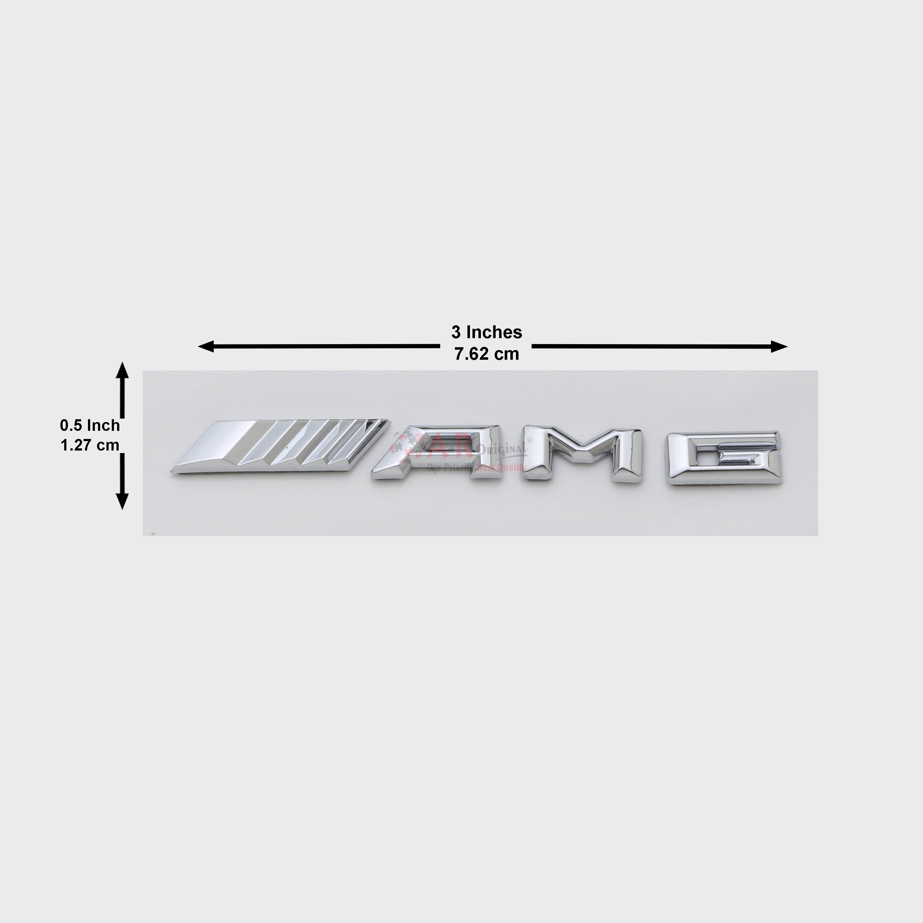 AMG Emblem Small 0.3x3.3inch-1x9cm Chrome IP Badge
