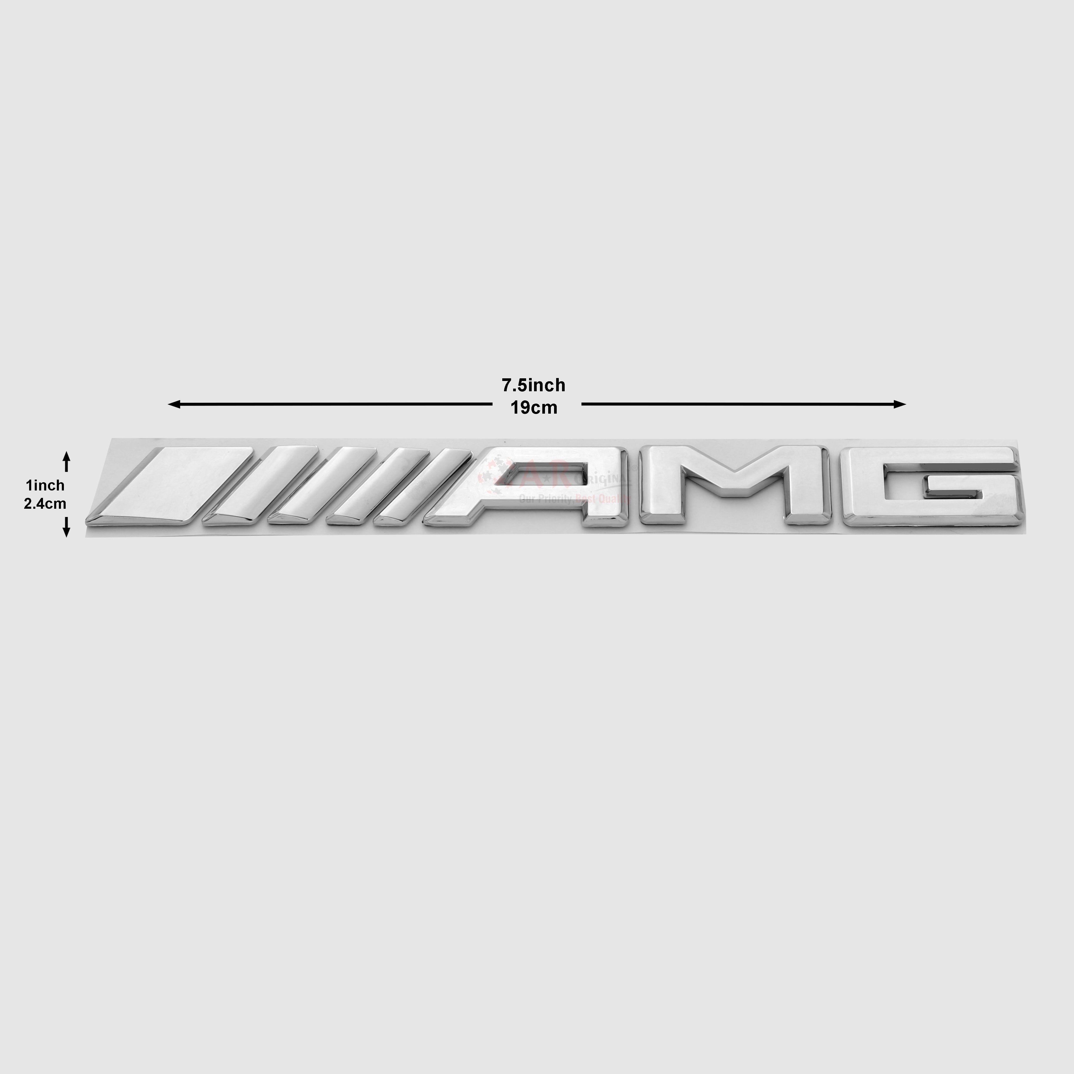 AMG Emblem (A-MT) 1x7.5inch-2.4x19cm Chrome IP Badge