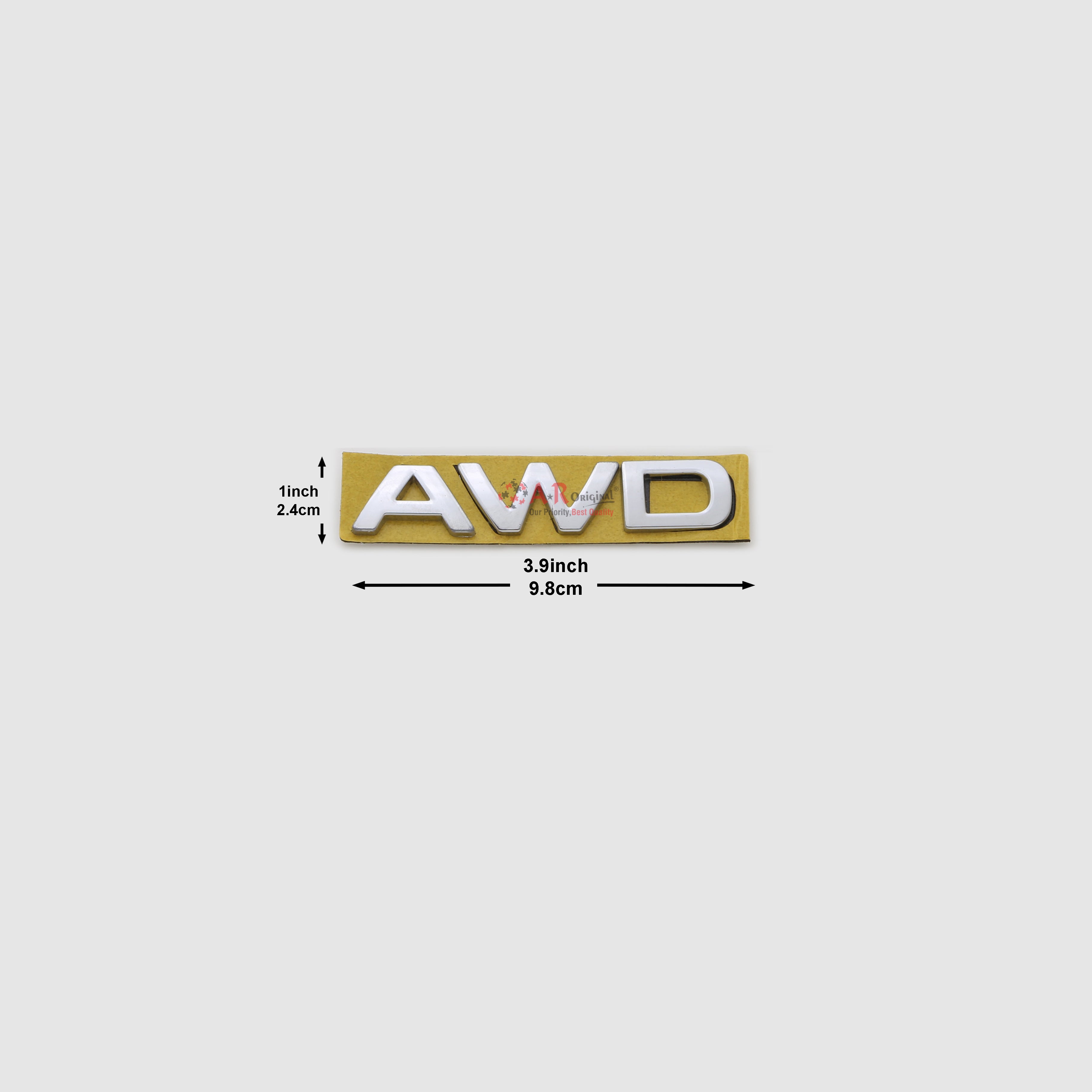 AWD Emblem Sportage 1x4inch-2.5x10cm Chrome LC Badge