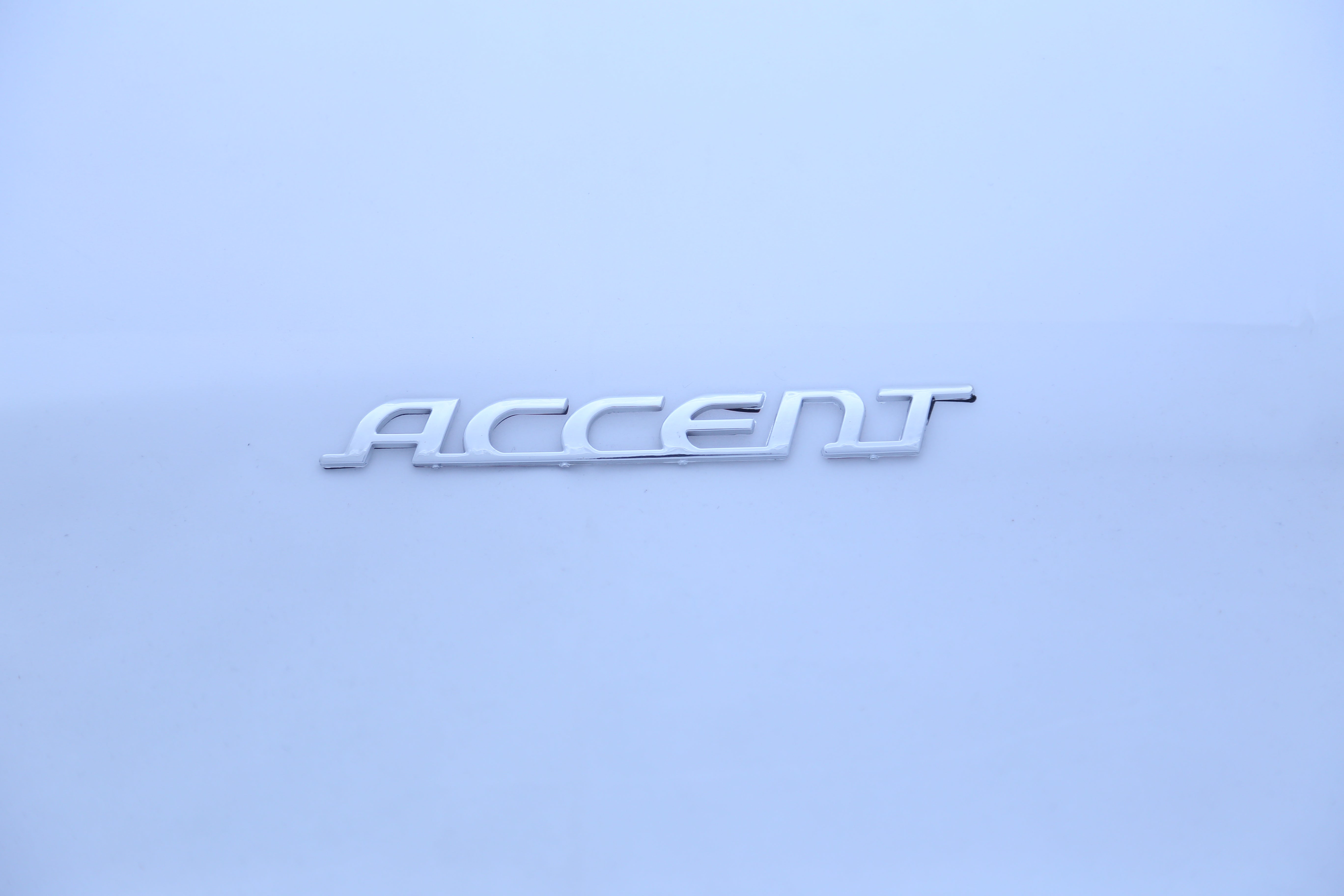 Accent Emblem 0.8x6inch-2x15cm Chrome IP Badge