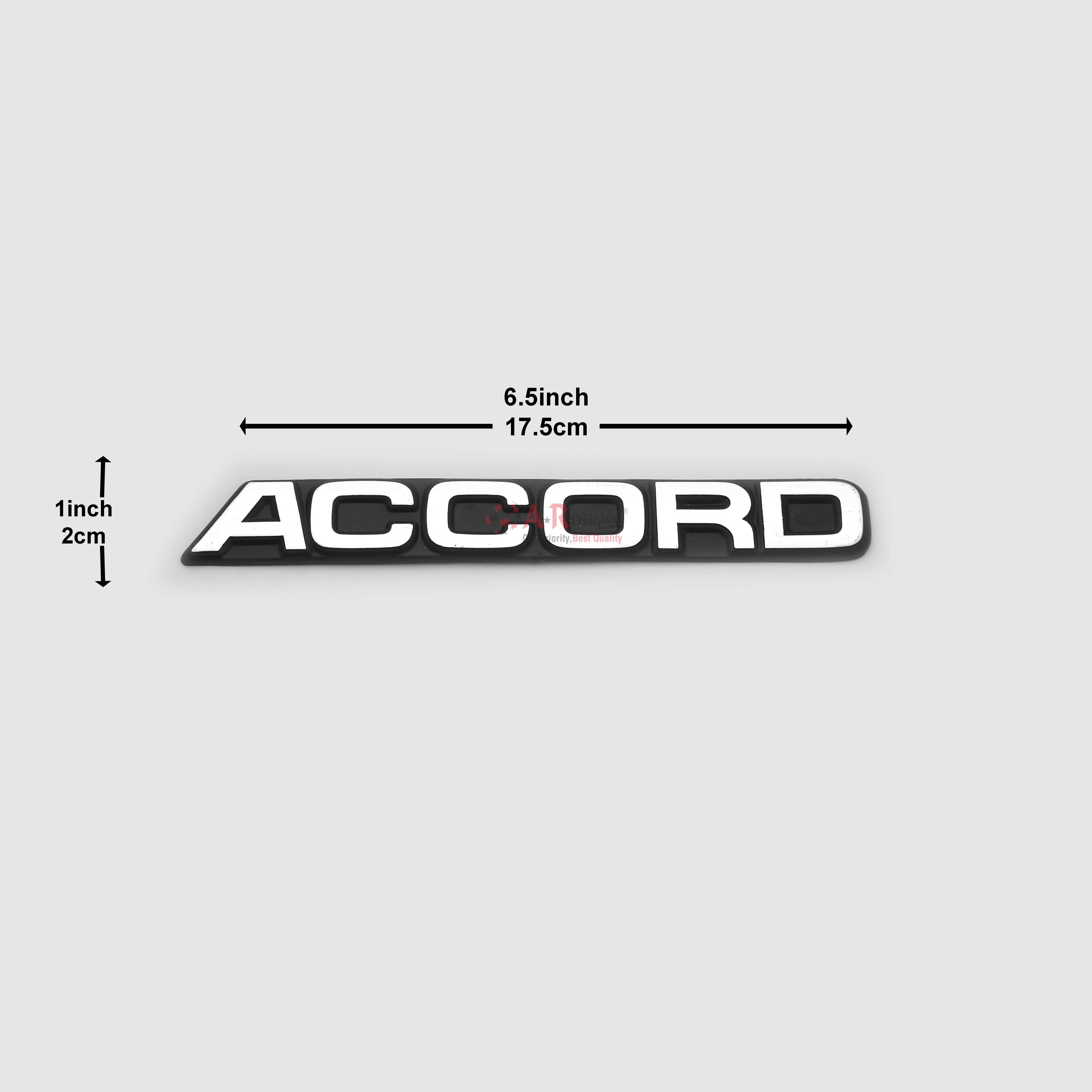 Accord Emblem1x6.5inch-2x17cm Black LC Badge