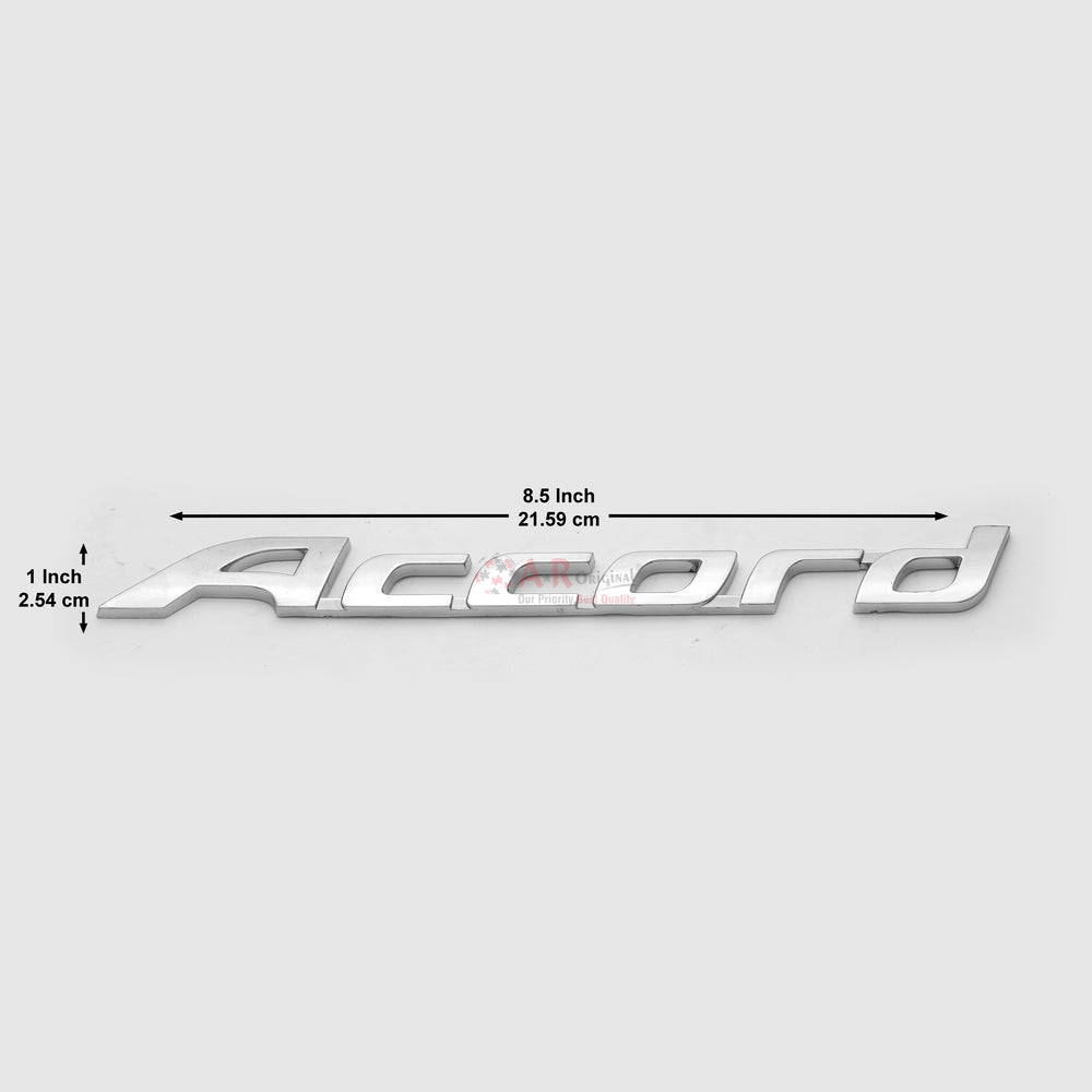 Accord Emblem Big 1x8.5inch-2.5x21.5cm Chrome Big IP Badge