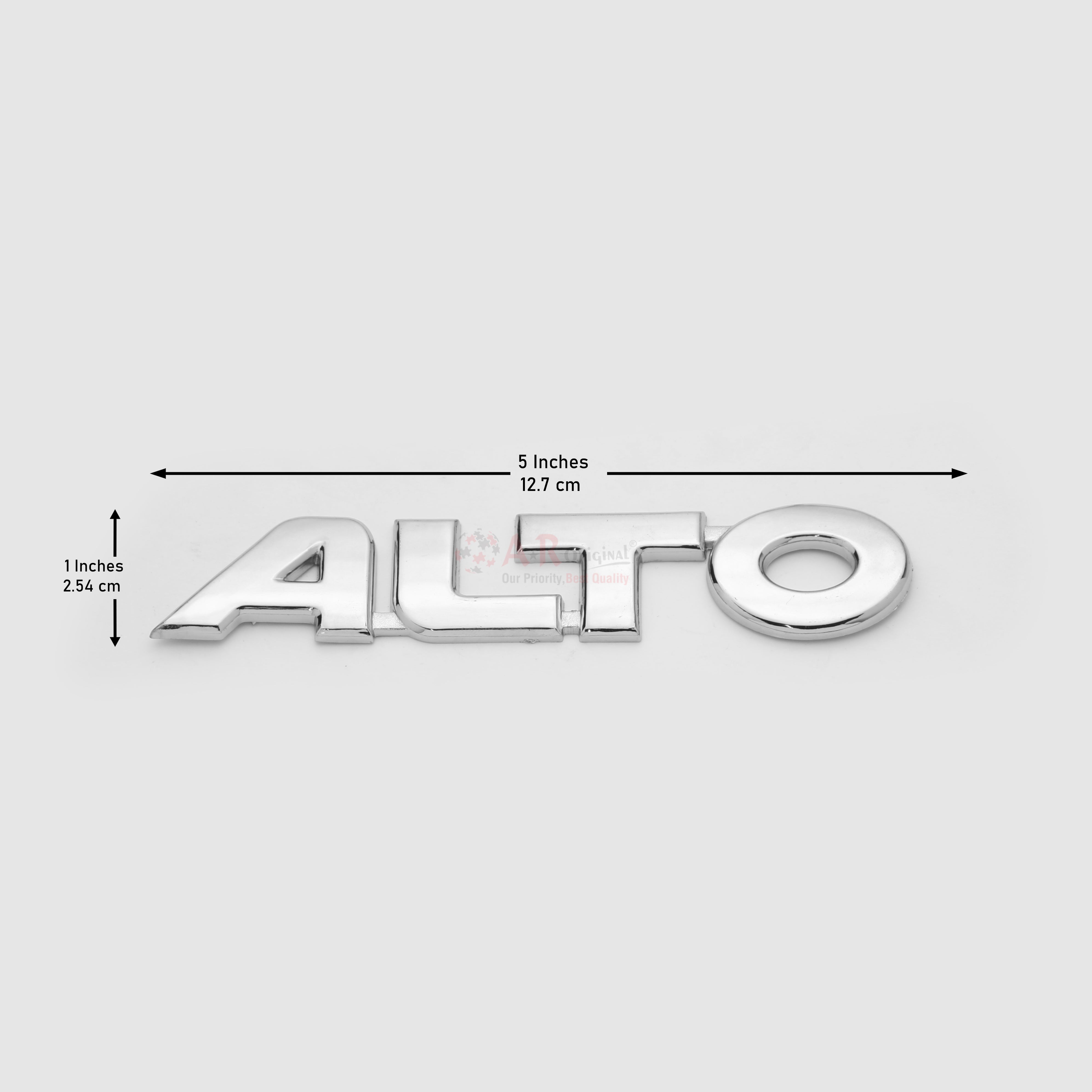 Alto Emblem 1x5inch-2.5x13.5cm Japanese Chrome LC Badge