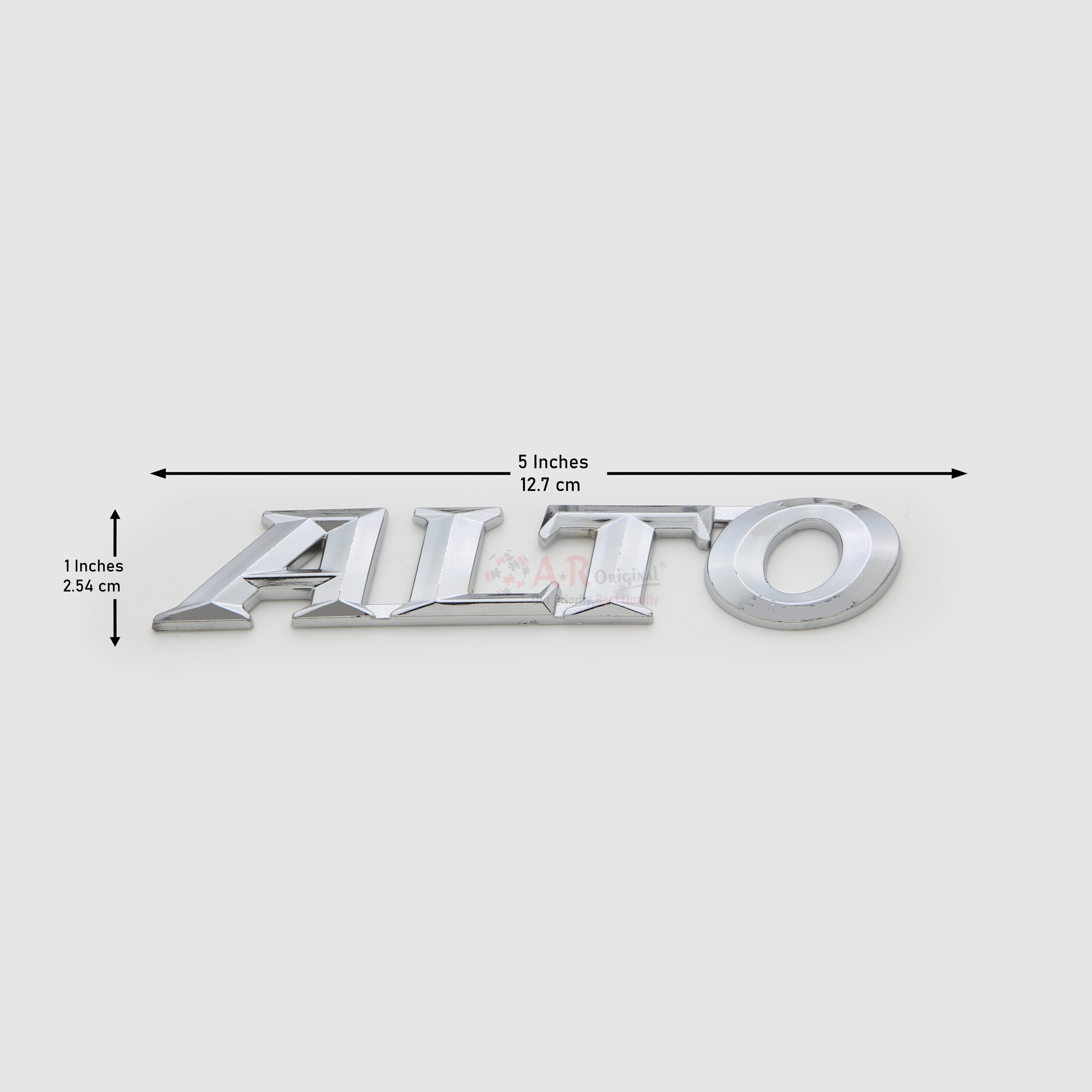 Alto Emblem 1x5inch-2.5x13cm Cut Old Chrome LC Badge