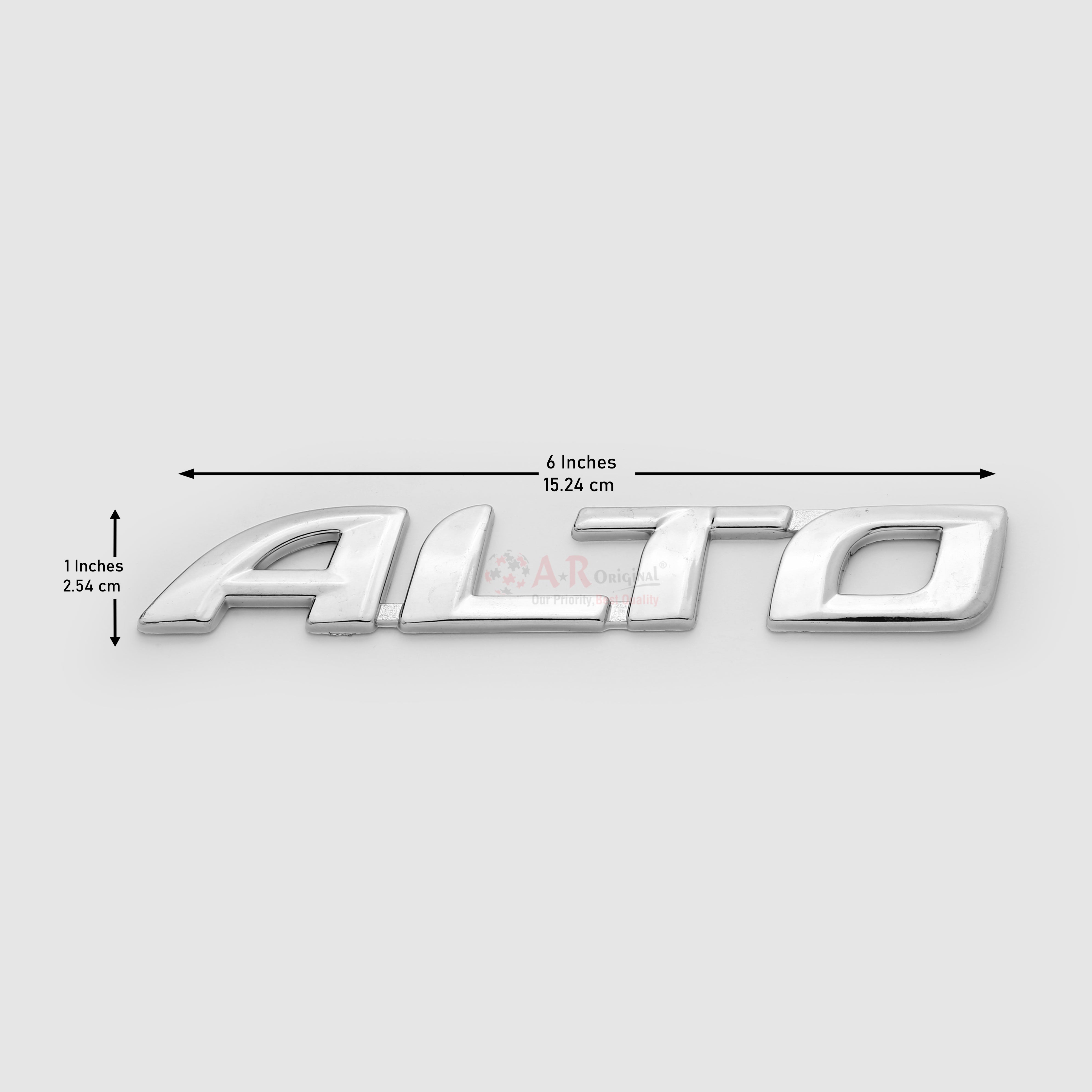 Alto Emblem 1x6inch-2.5x15.5cm 2020 Chrome LC Badge