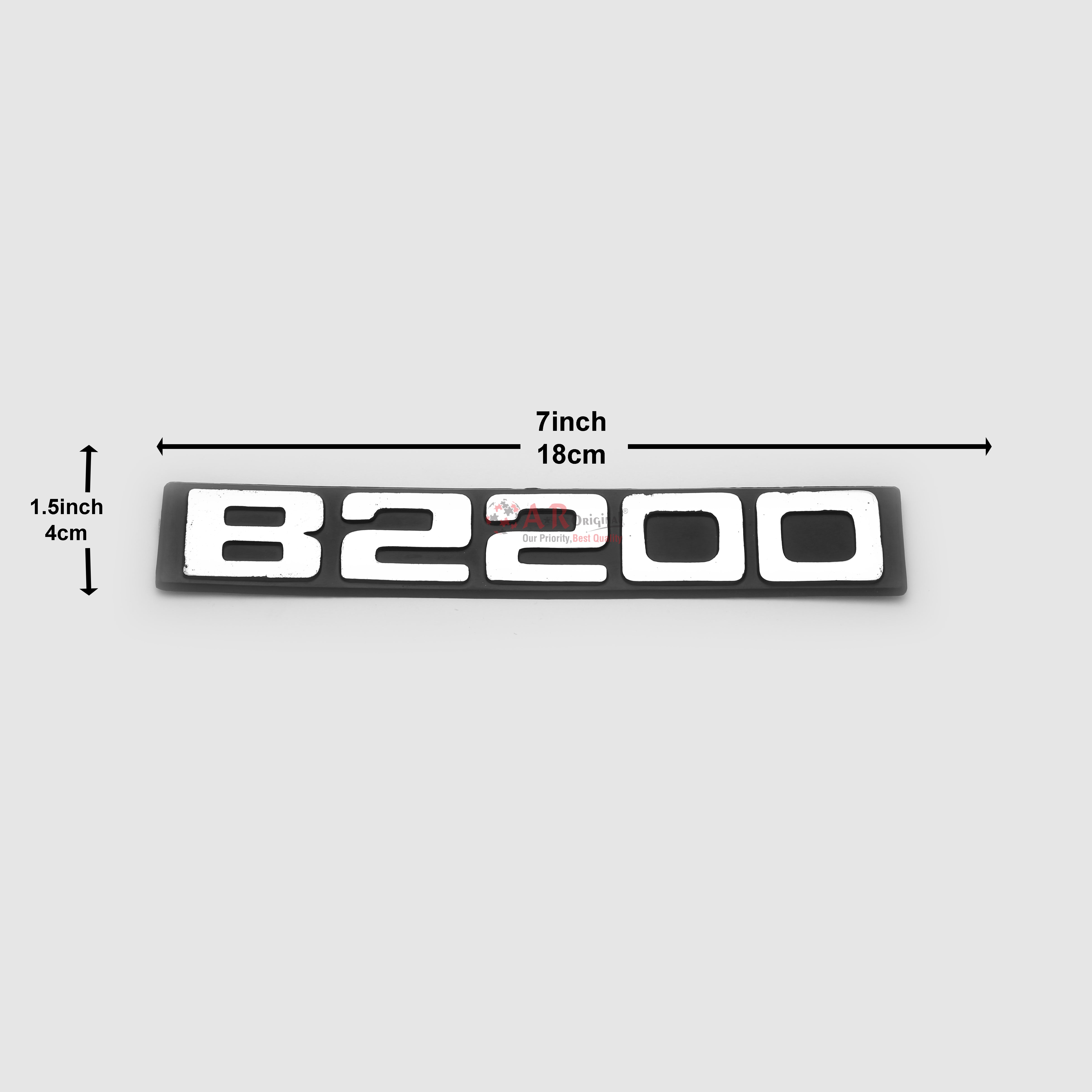 B2200 Emblem 1.5x7inch-4x18cm Black LC Badge