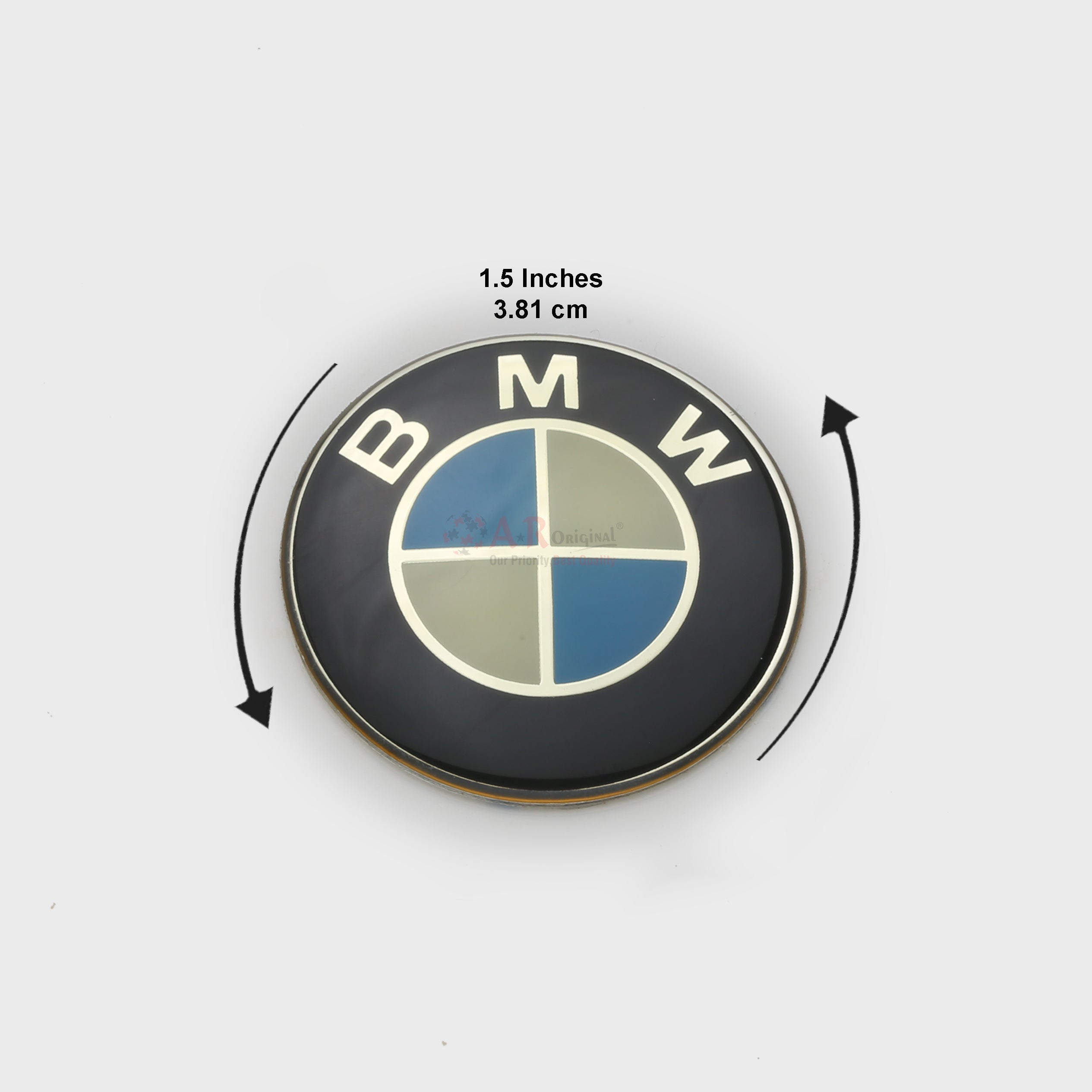 BMW Logo 1.5inch White Blue Steering Size IP Badge