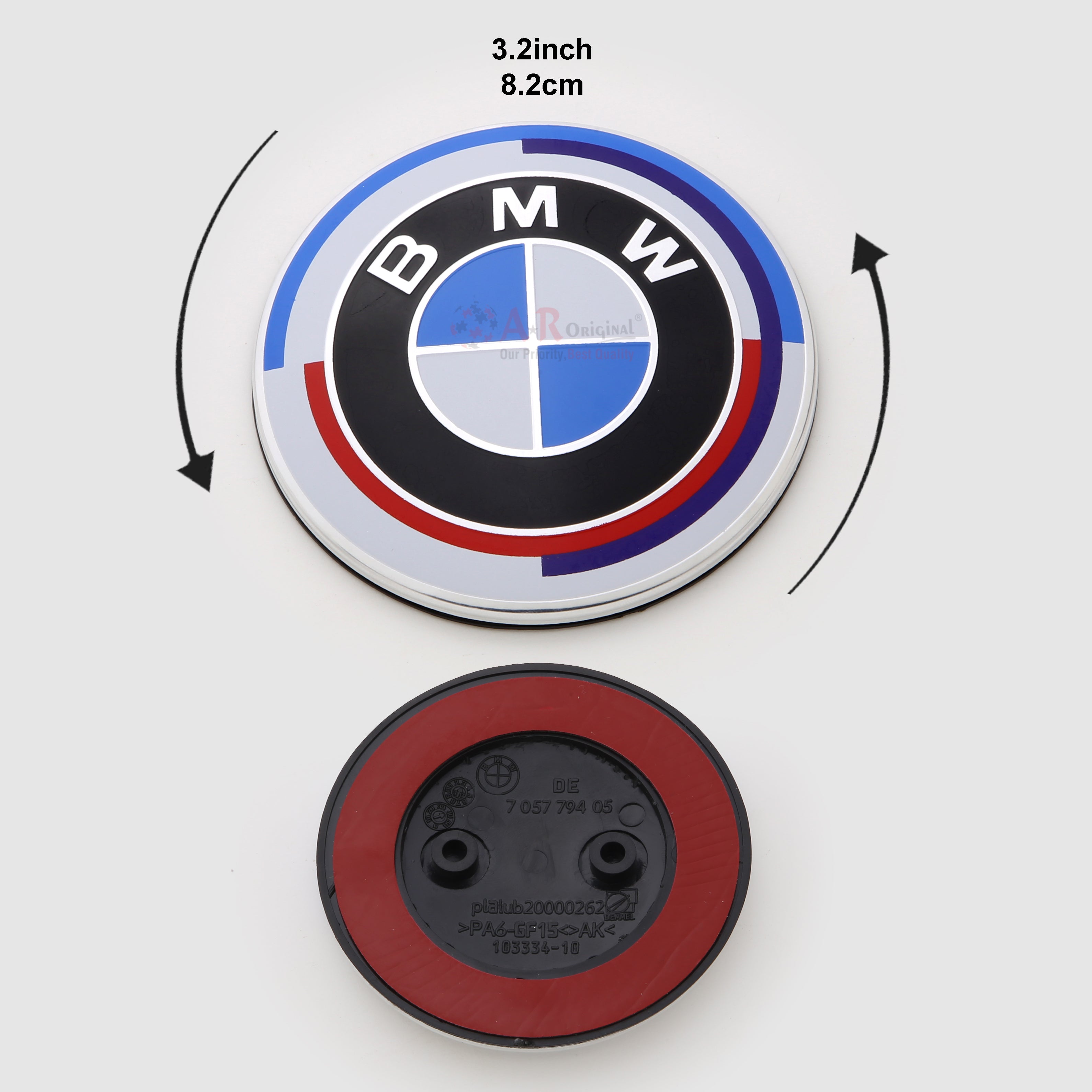 BMW Logo New Font Big Plain 3.2inch 8.2cm IP Badge