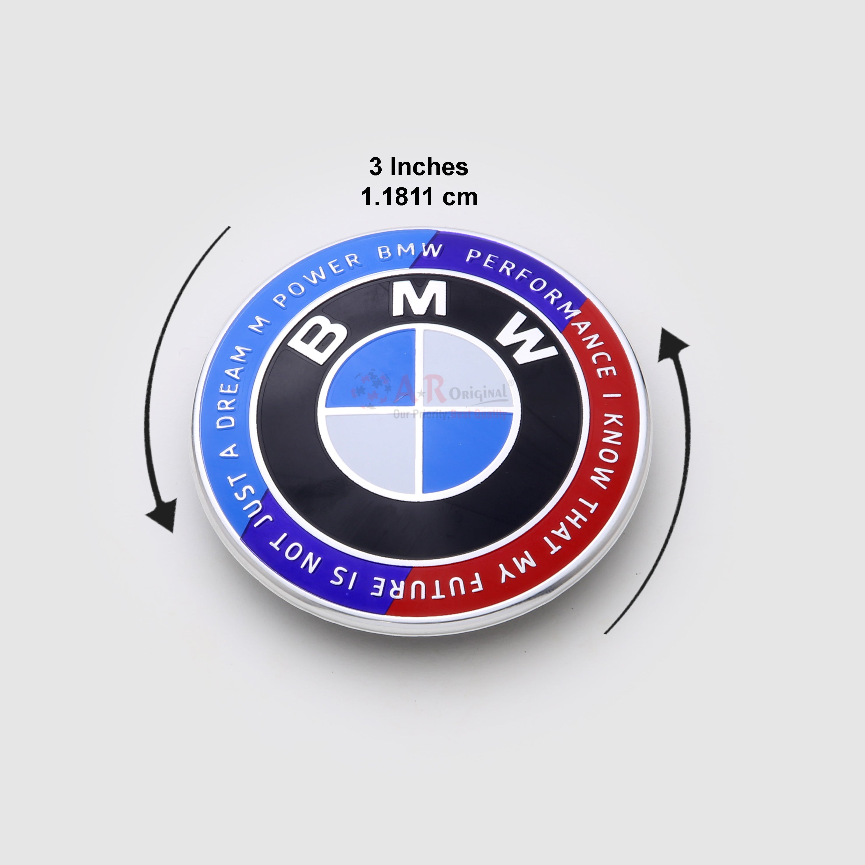 BMW Logo New Font Big Written 3.2inch 8.2cm IP Badge