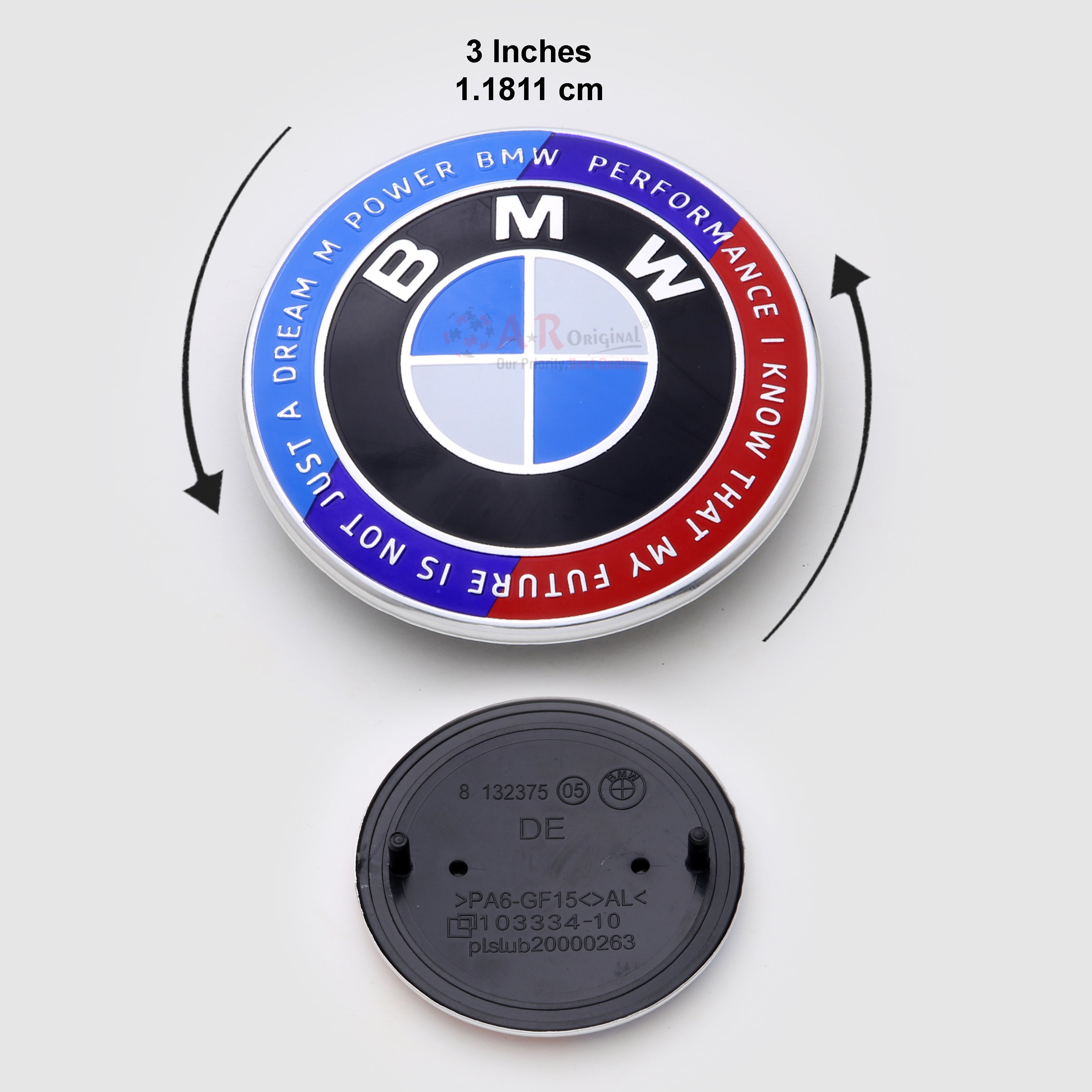 BMW Logo New Font Big Written 3.2inch 8.2cm IP Badge