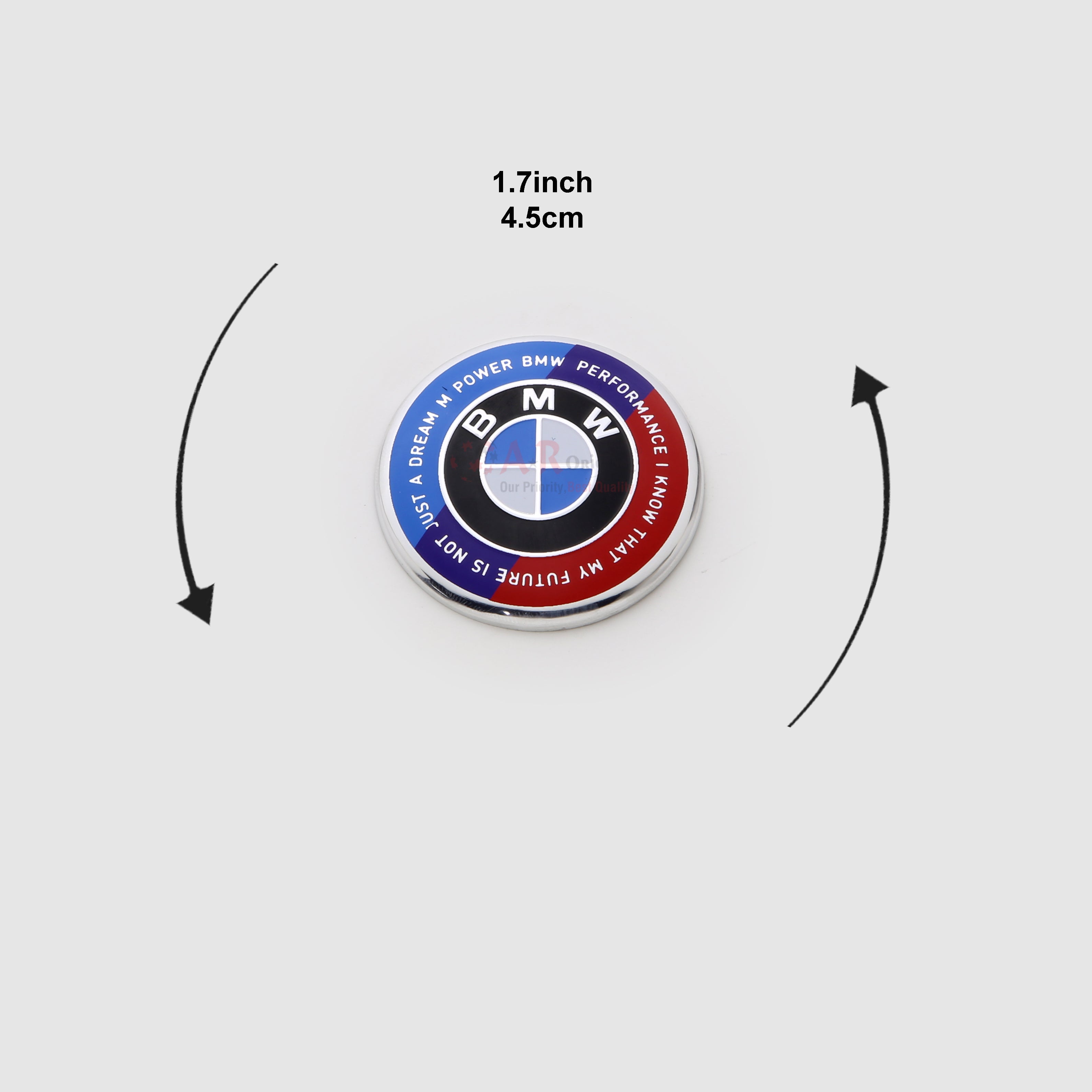 BMW Logo New Font Steering Size Written 1.7inch 4.5cm IP Badge