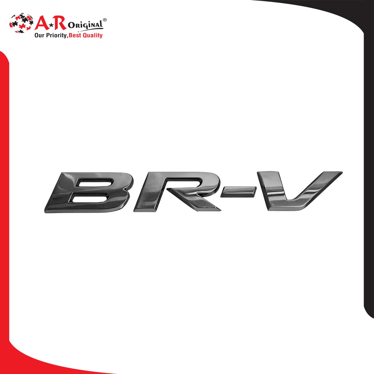 BRV Emblem 2x8inch-5x20cm Chrome LC Badge