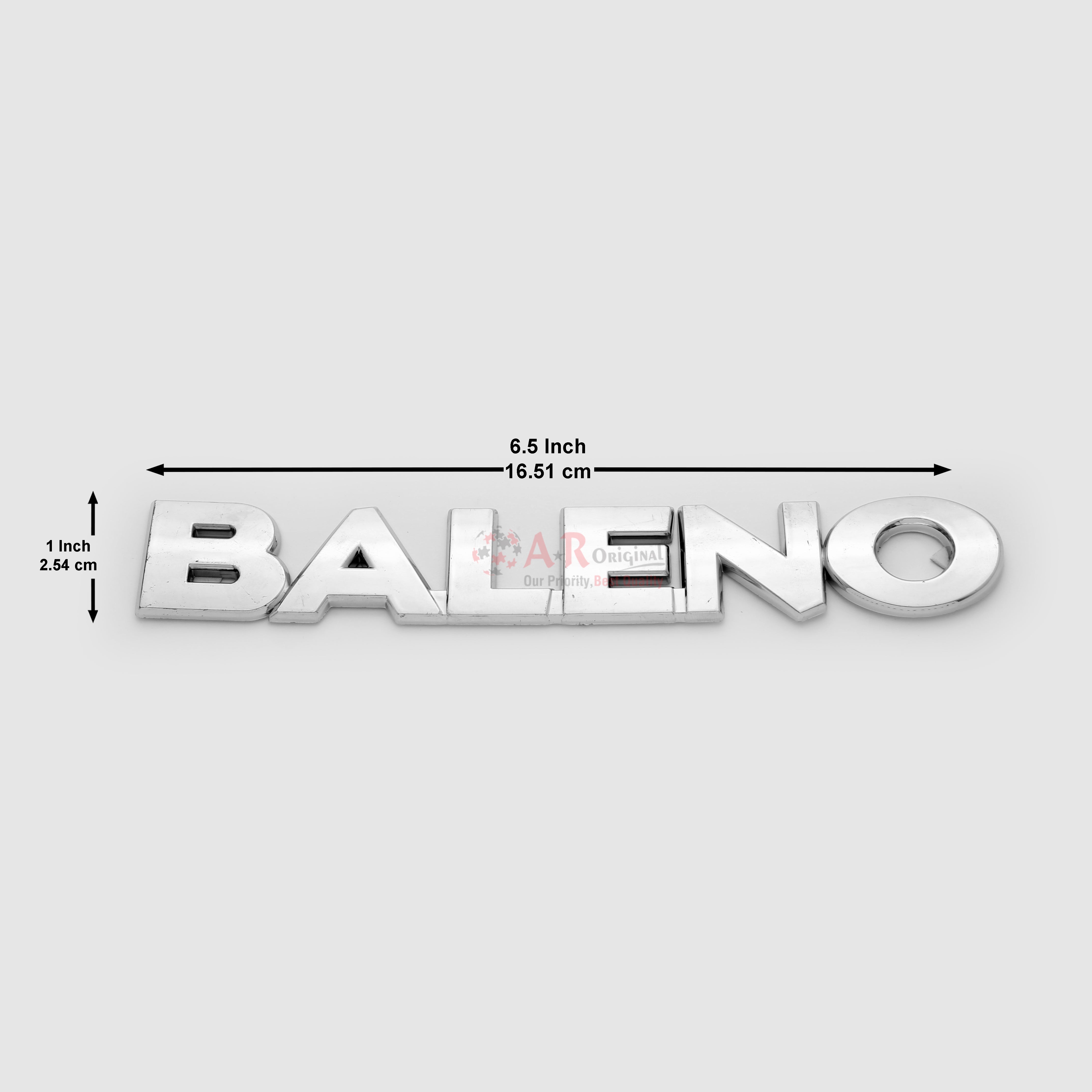 Baleno Emblem 1x6inch-2.5x16.5cm Chrome LC Badge
