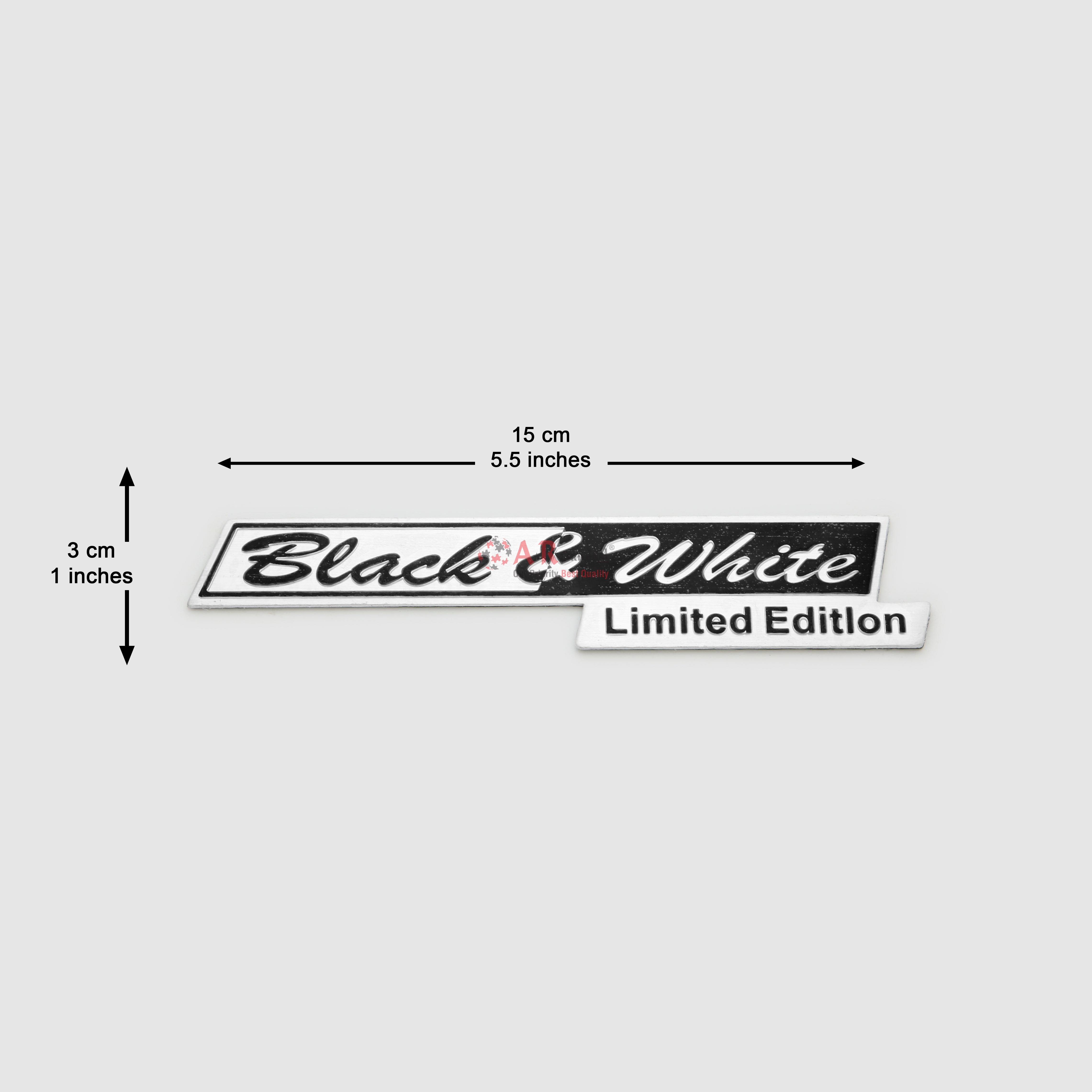 Black Edition Emblem 3x15cm Chrome IP Badge