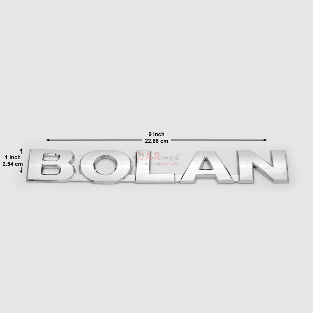 Bolan Emblem 2x9inch-2.5x23cm Chrome LC Badge