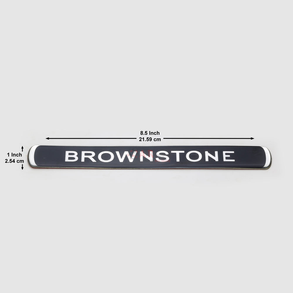 BrownStone (Black) Emblem 1x8.5inch-2.5x22cm Coating IP Badge
