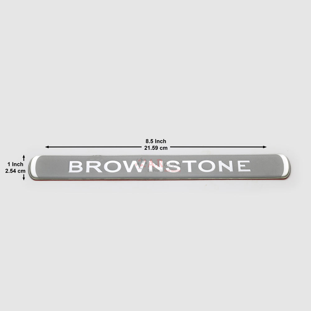 BrownStone (Grey) Emblem 1x8.5inch-2.5x22cm Coating IP Badge