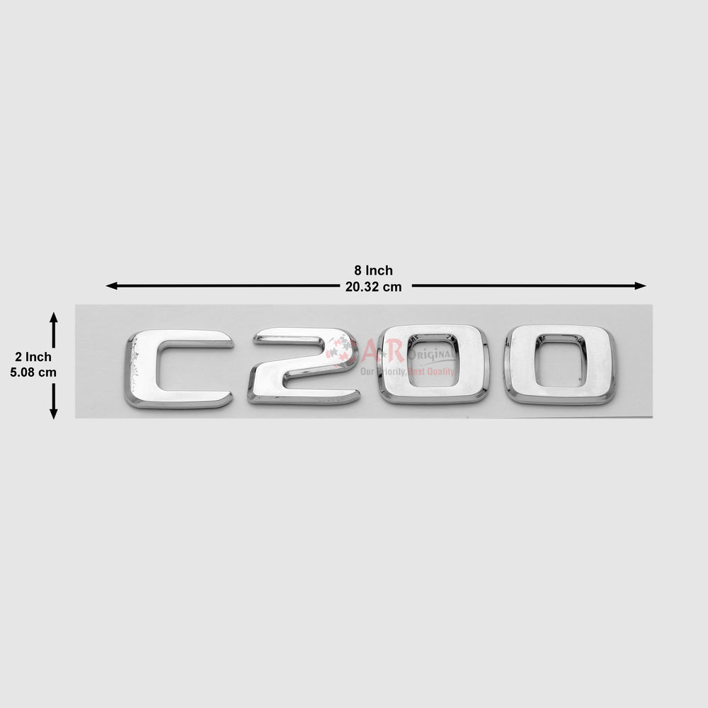 C200 Emblem Big 1x8inch-5x18cm Chrome IP Badge