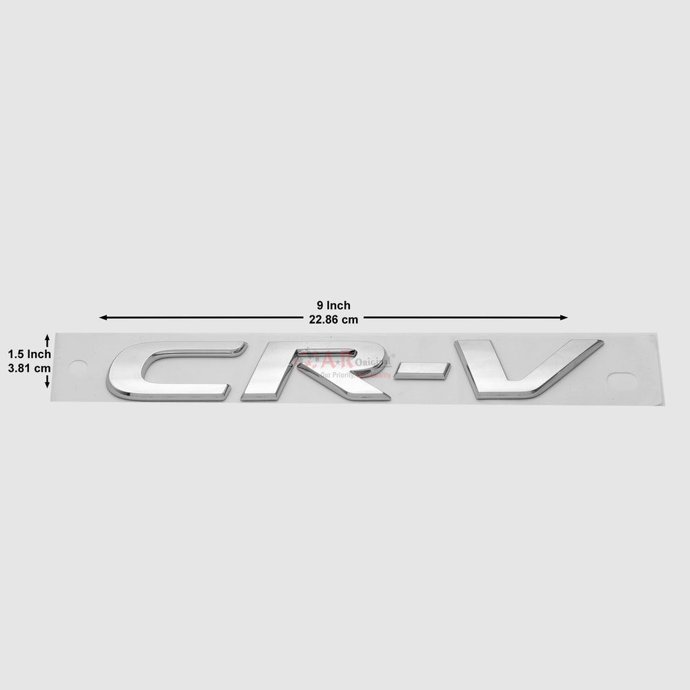 CRV Emblem Separate Alpha 1.5x9inch-3.8x23cm Chrome IP Badge