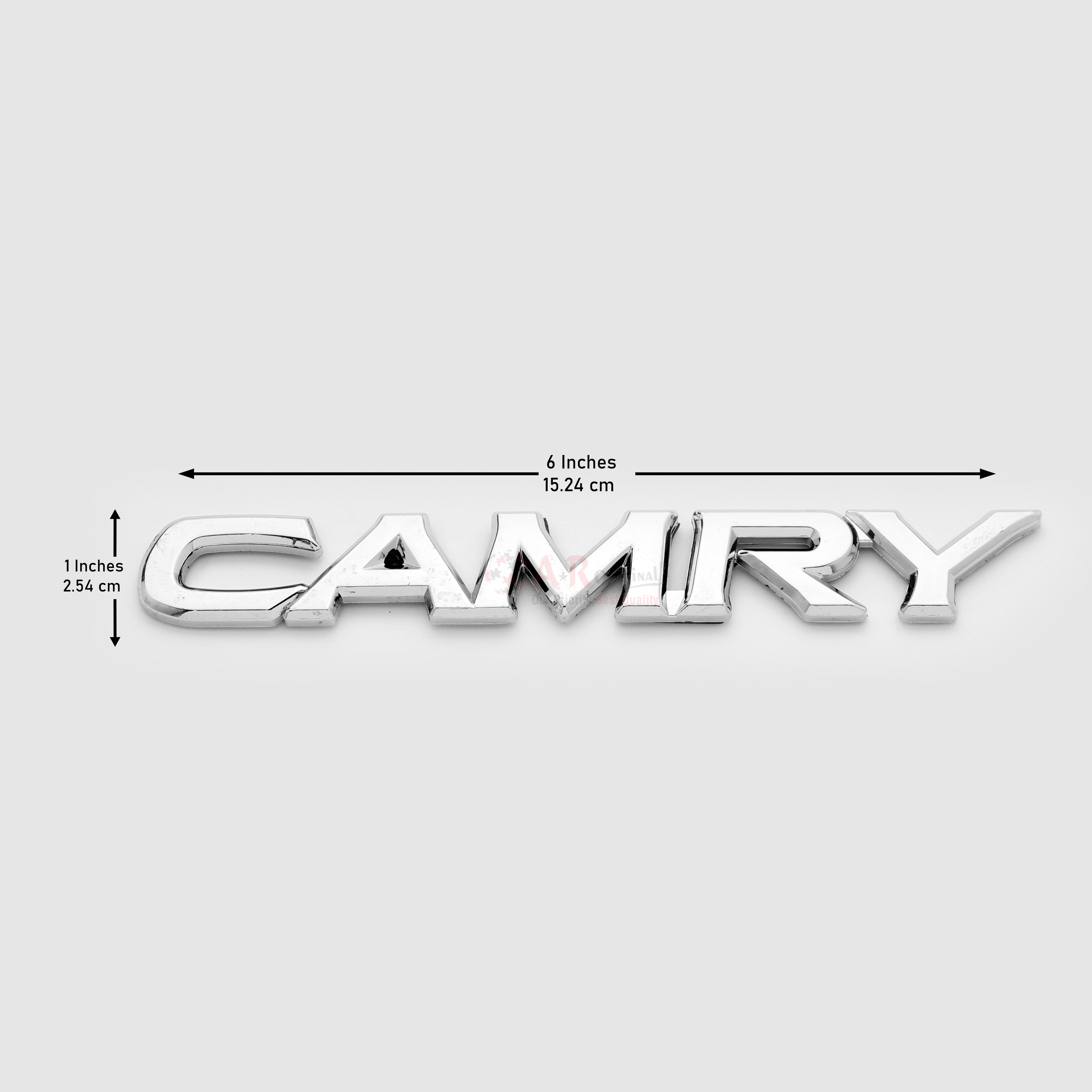 Camry Emblem Capital 1x6inch-2.5x15cm Chrome IP Badge