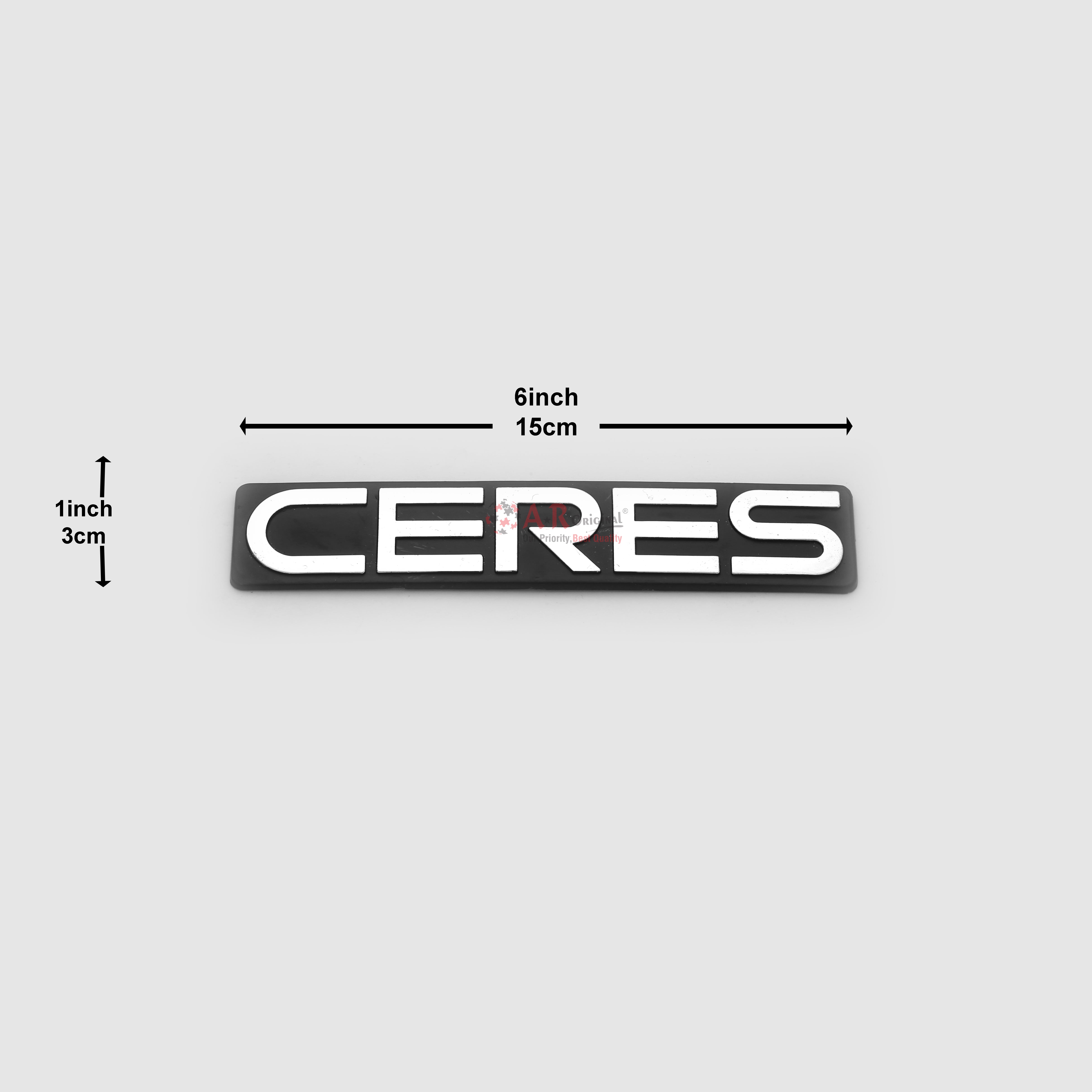Ceres Emblem 1x6inch-3x15cm Black LC Badge