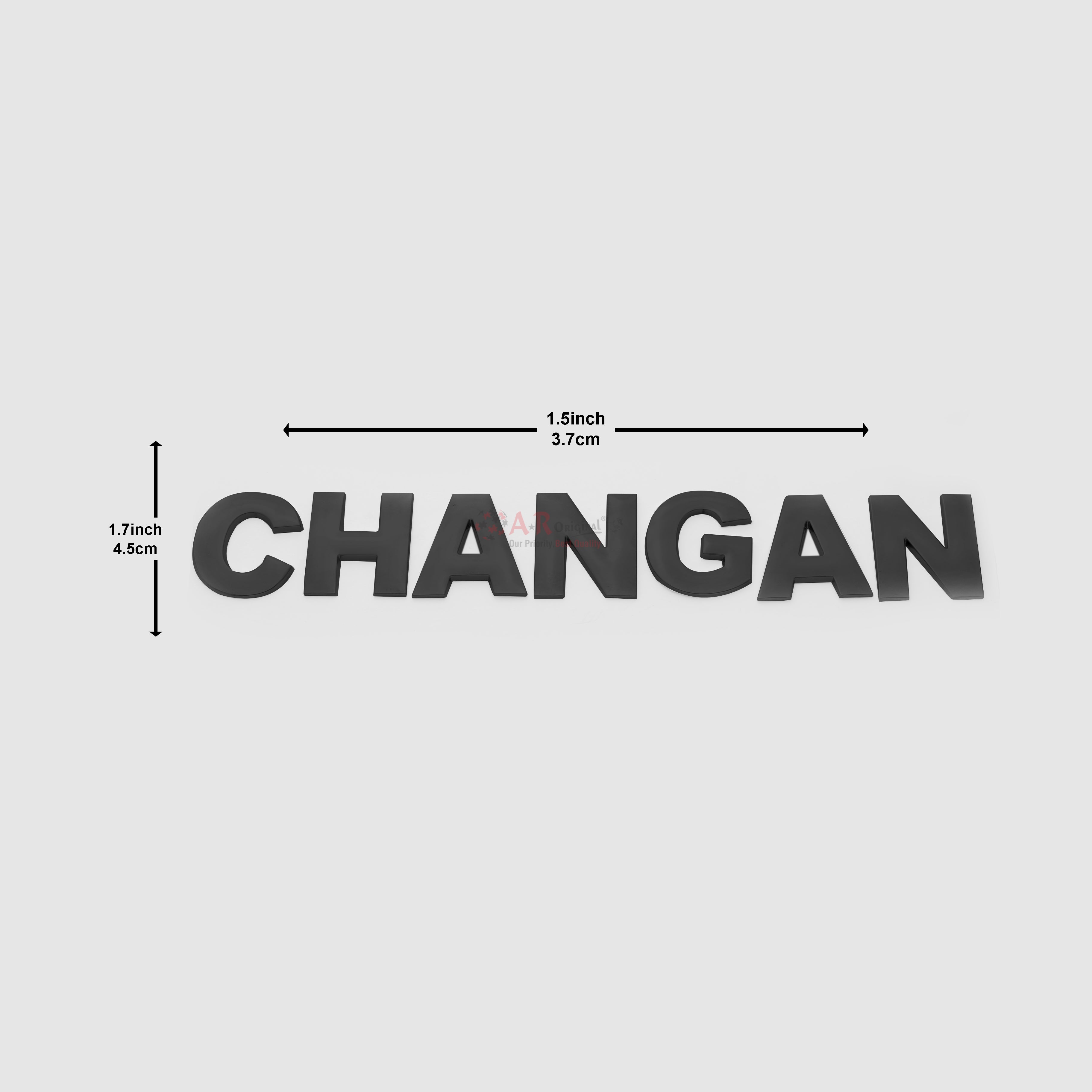 Changan Emblem Bonnet 1.75inchx15inch-4.5x37cm Black Chrome MT-IP Badge