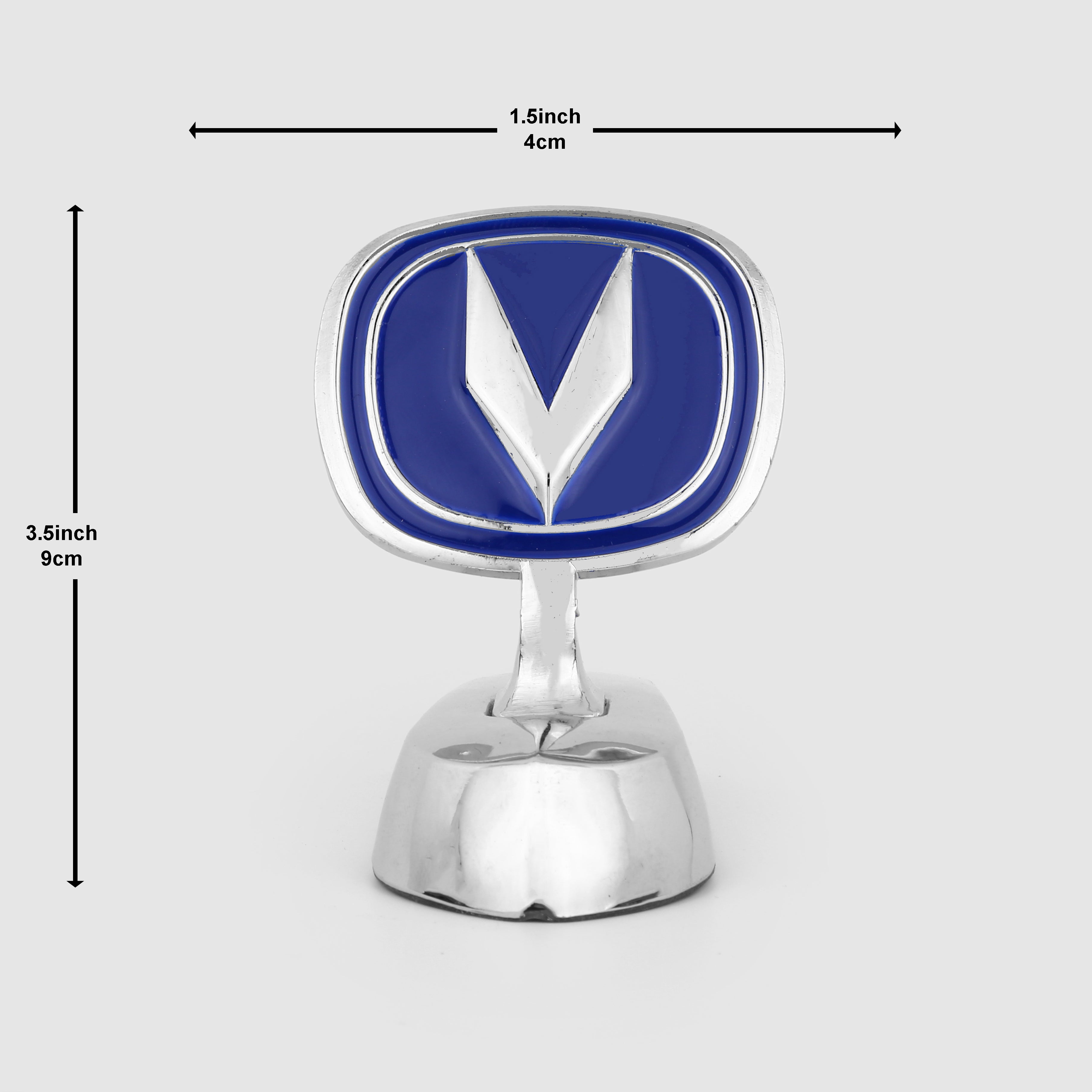 Changan Hood Logo 1.5x3.5inch-4x9cm Metal Bonnet Emblem Movable Heavy Blue Chrome IP Badge