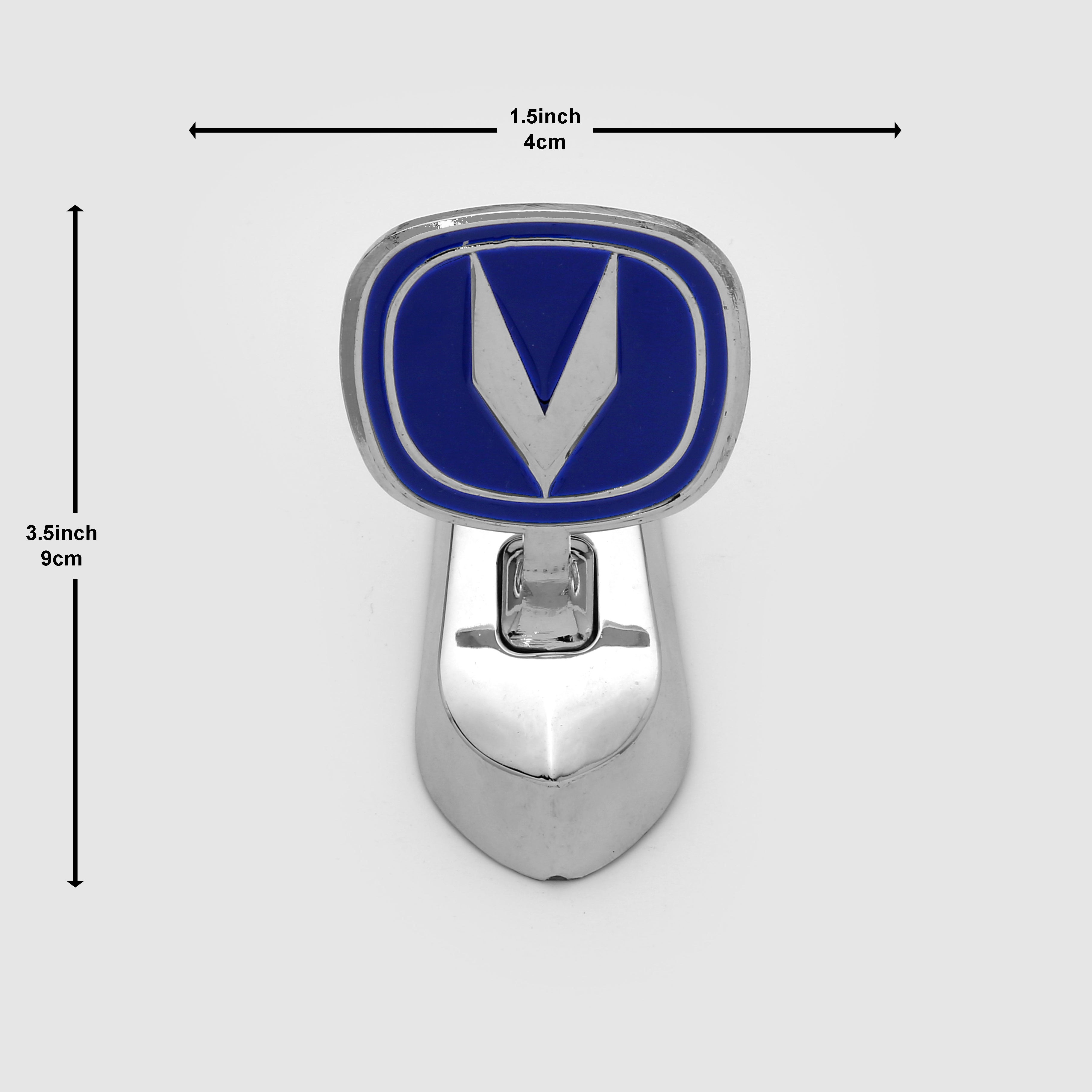 Changan Hood Logo 1.5x3.5inch-4x9cm Metal Bonnet Emblem Movable Heavy Blue Chrome IP Badge
