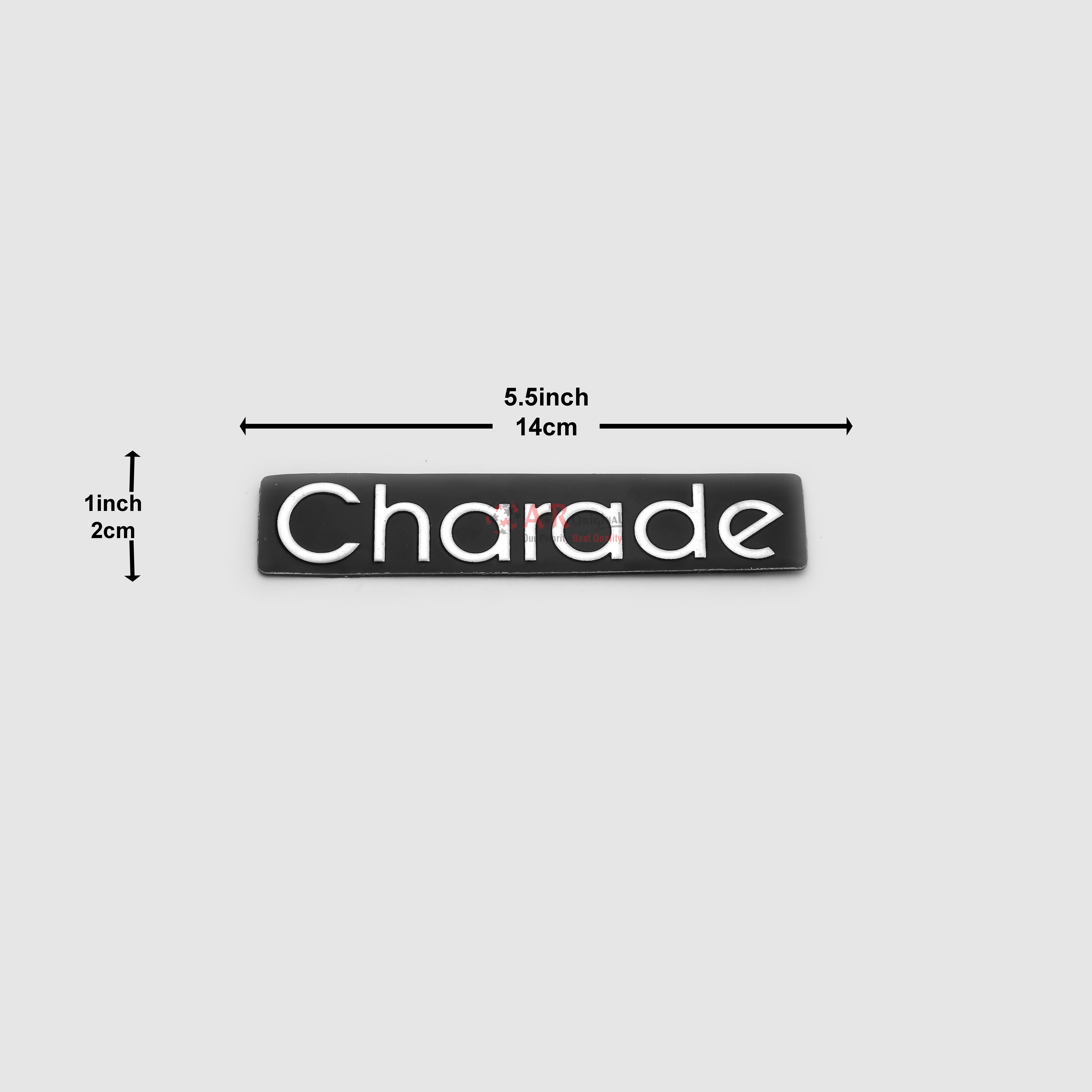 Charade Emblem 1x5.5inch-2x14cm Black LC Badge